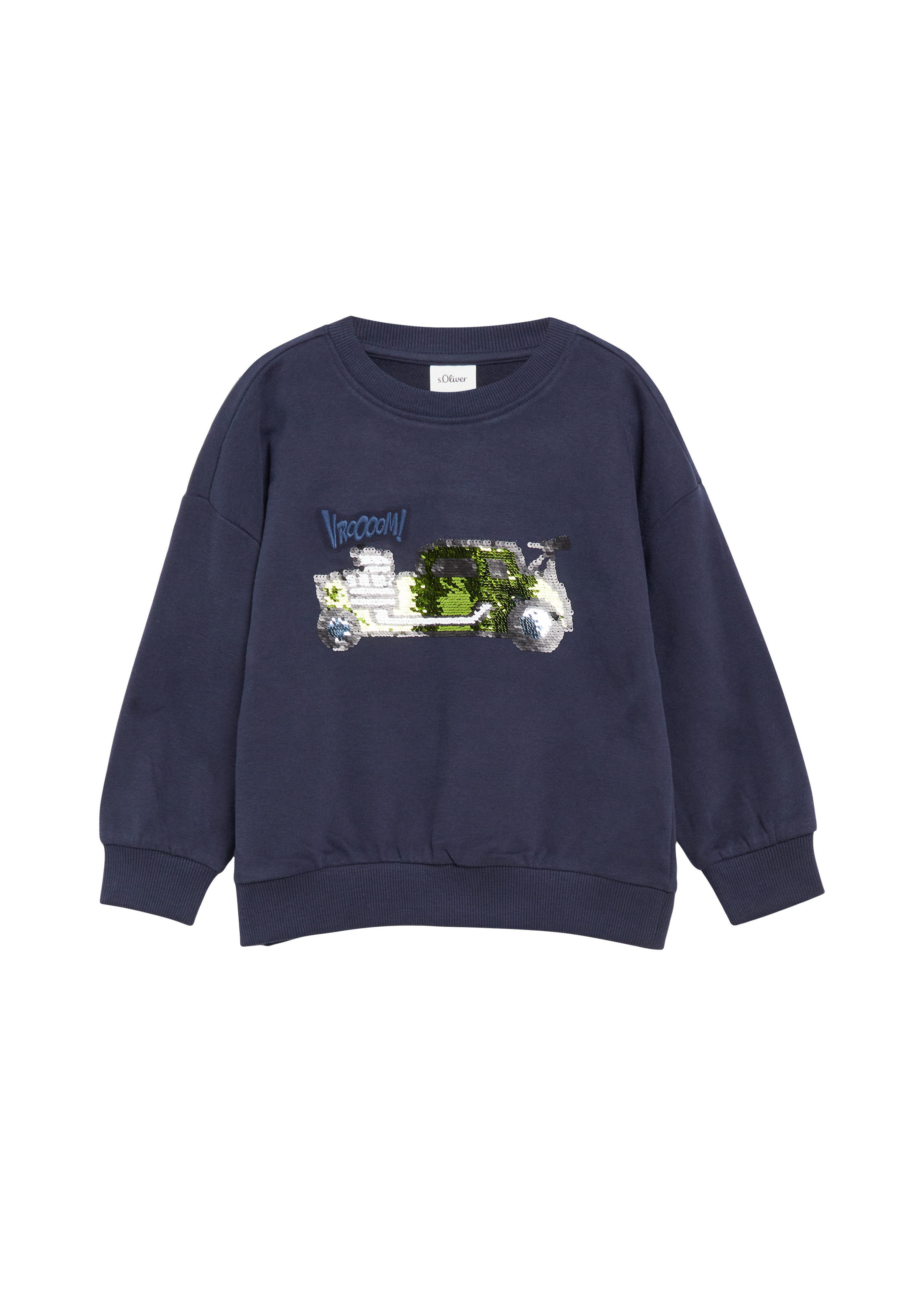 s.Oliver Junior Sweatshirt Wendepailletten und Stickerei setzen dezente Akzente