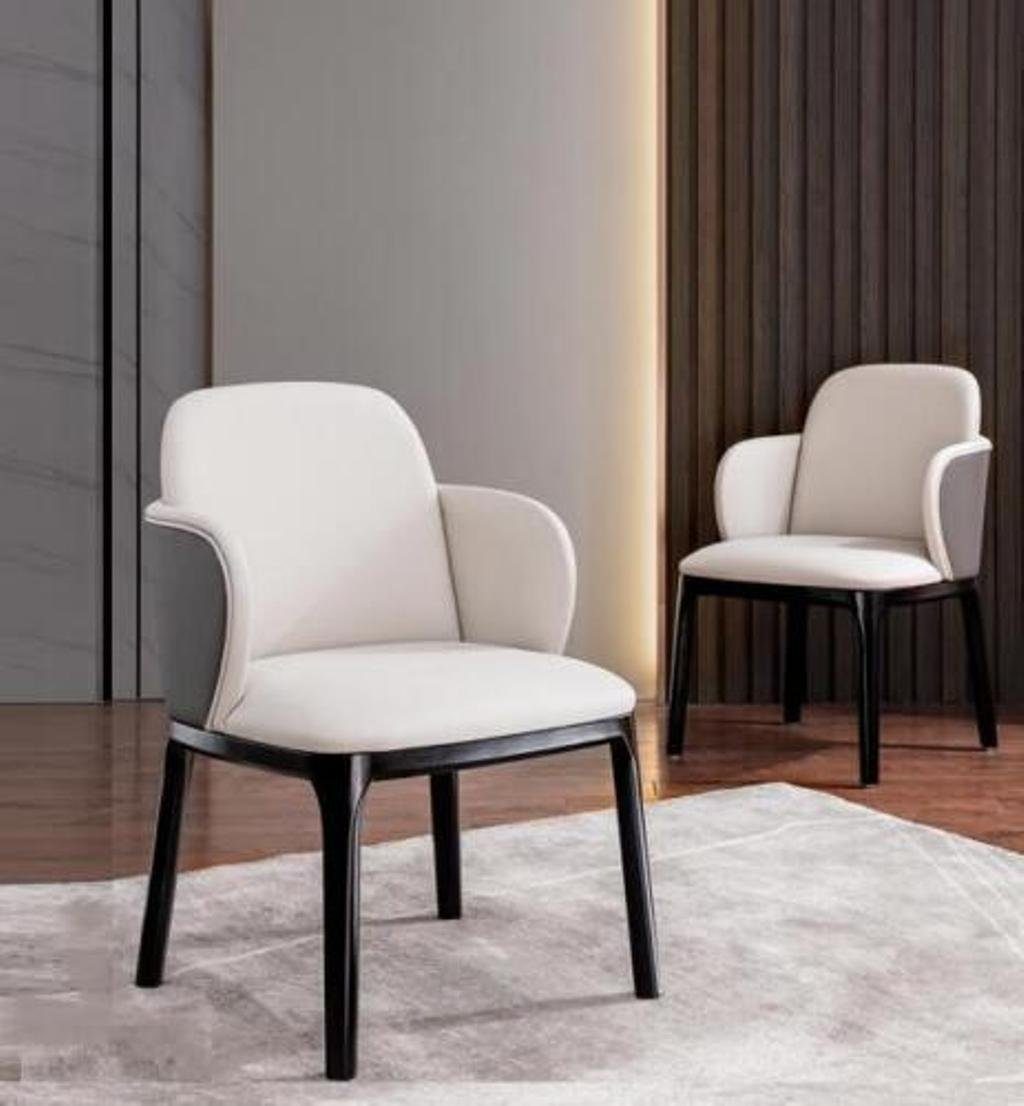 JVmoebel Esszimmerstuhl Esszimmerstühle Wohnzimmer luxuriöse stilvolle Stuhl mit Holzbeinen (1 St), Made in Europa