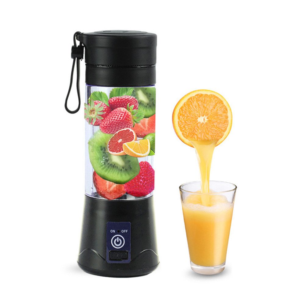 XDeer Smoothie-Maker Tragbarer Mixer Smoothie Maker, 380ml Sandmixer, Mixbehälter, Smoothie Maker to go für Shake