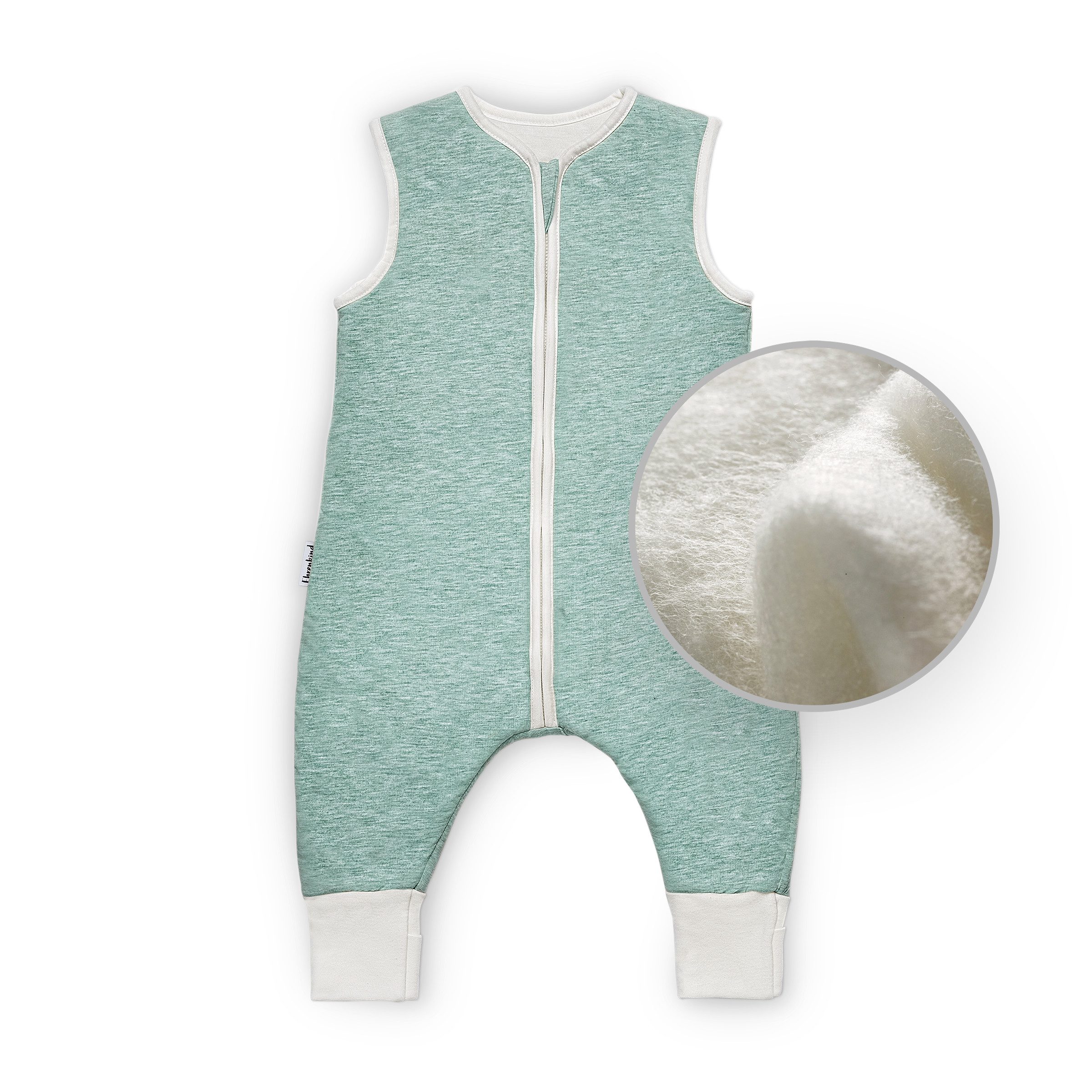 Ehrenkind Babyschlafsack Ganzjahresschlafsack mit Beinen und Wollfüllung, 100% Bio-Baumwolle (Ganzjährig verwendbar, Für ein optimales Schlafklima), Sorgt für wohlige Wärme ohne zu überhitzen