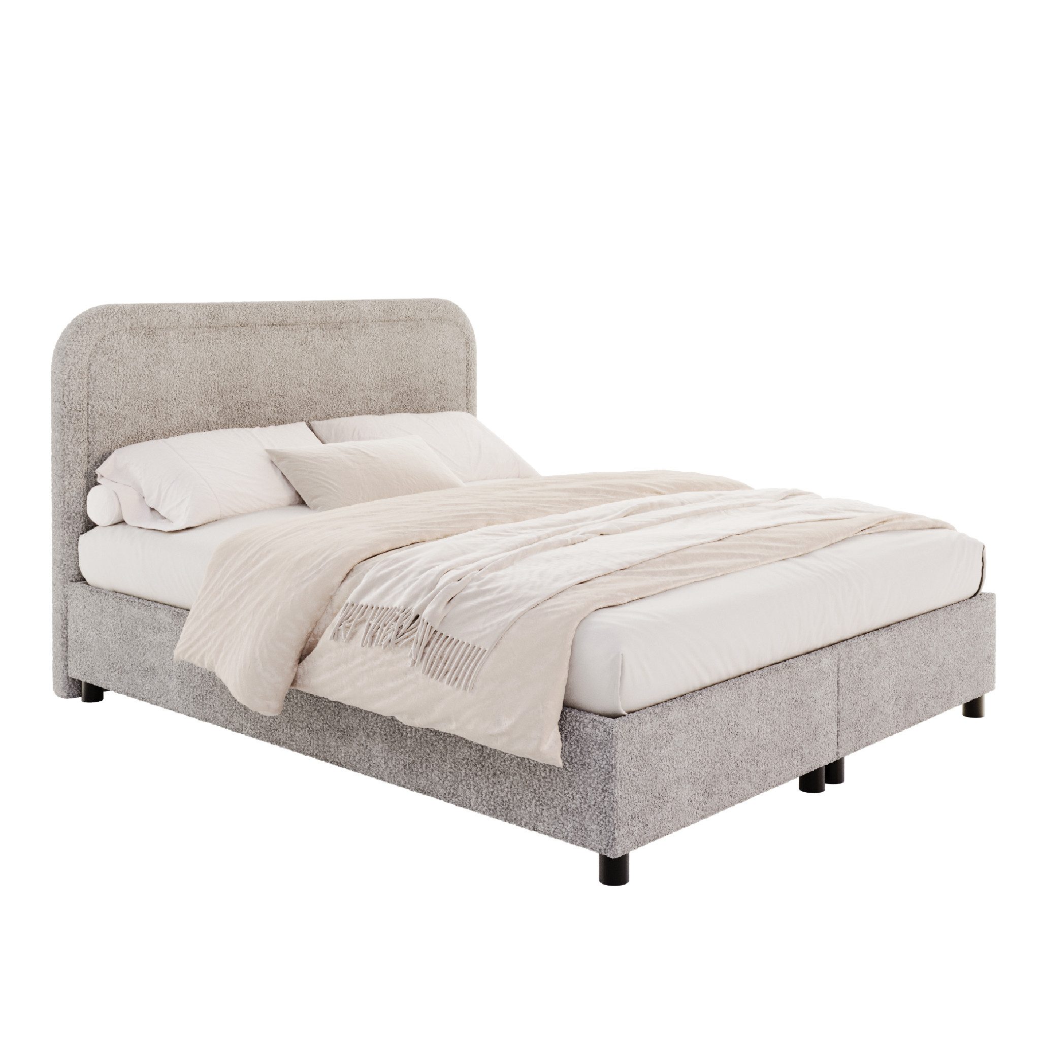 FDM Polsterbett RIPOSTO Bettgestell Bett 140x200, 160x200, 180x200 cm Cleo (verfügbar 140x200 160x200 180x200cm, Bettrahmen, Bett, mit großen gepolsterten Kopfteil, mit Bettkasten zum aufklappen), Hebbarer Metallrahmen, Bettkasten, mit/ohne Matratze