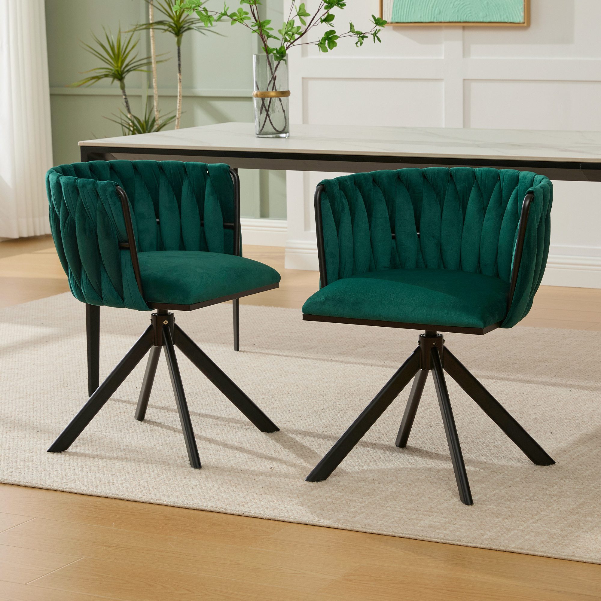 LVHOM Esszimmerstuhl Set, 180° drehbar mit günstig online kaufen