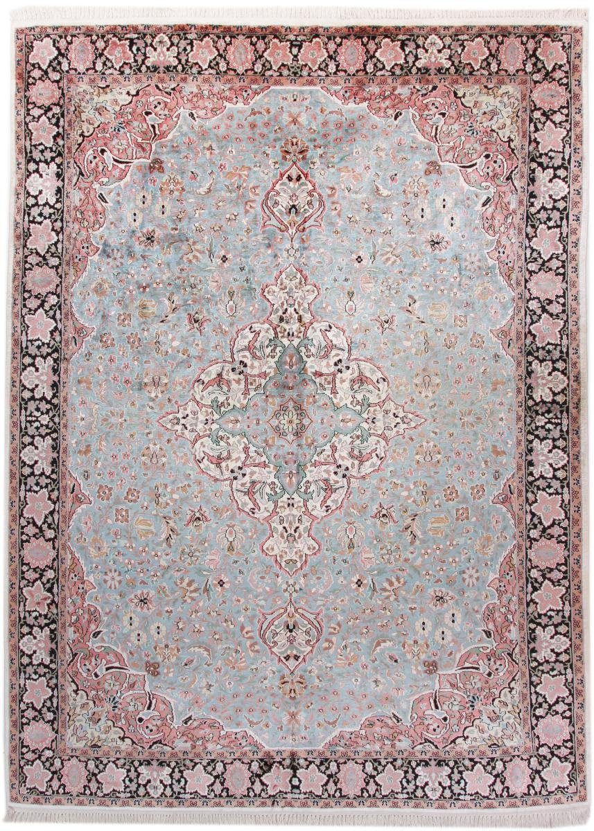 Orientteppich Kaschmir Nain Orientteppich, 4 Trading, Seide Handgeknüpfter 250x344 mm rechteckig, Höhe