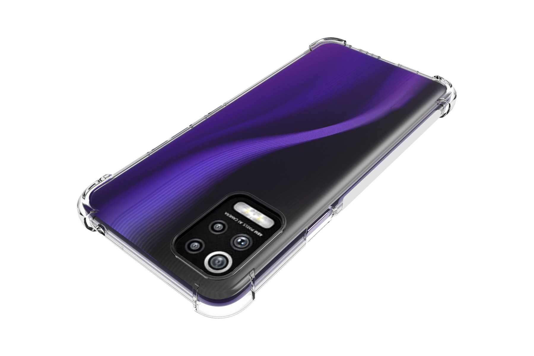 mtb more energy Smartphone-Hülle Clear Armor Case für LG K52 / K62 / Q52, Transparente TPU Schutzhülle Case Backcover mit Anti-Shock Verstärkung
