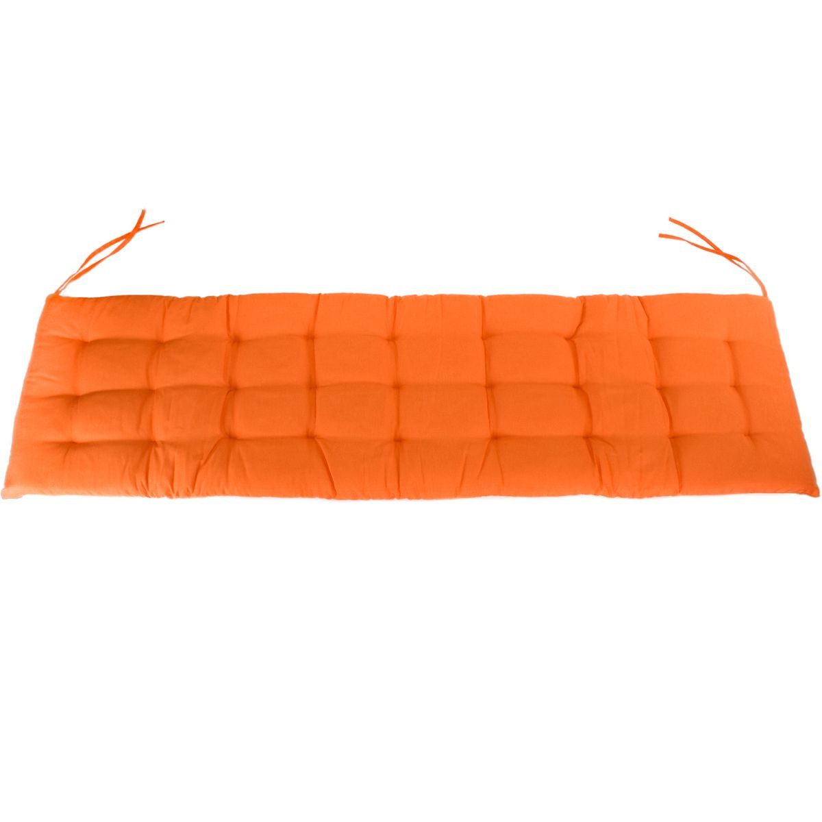 Marabellas Shop Bankauflage Polster für Gartenbank 150 x 40 x 4 cm Sitzkissen mit Punktsteppung, (1 St), inkl. Kordelbänder