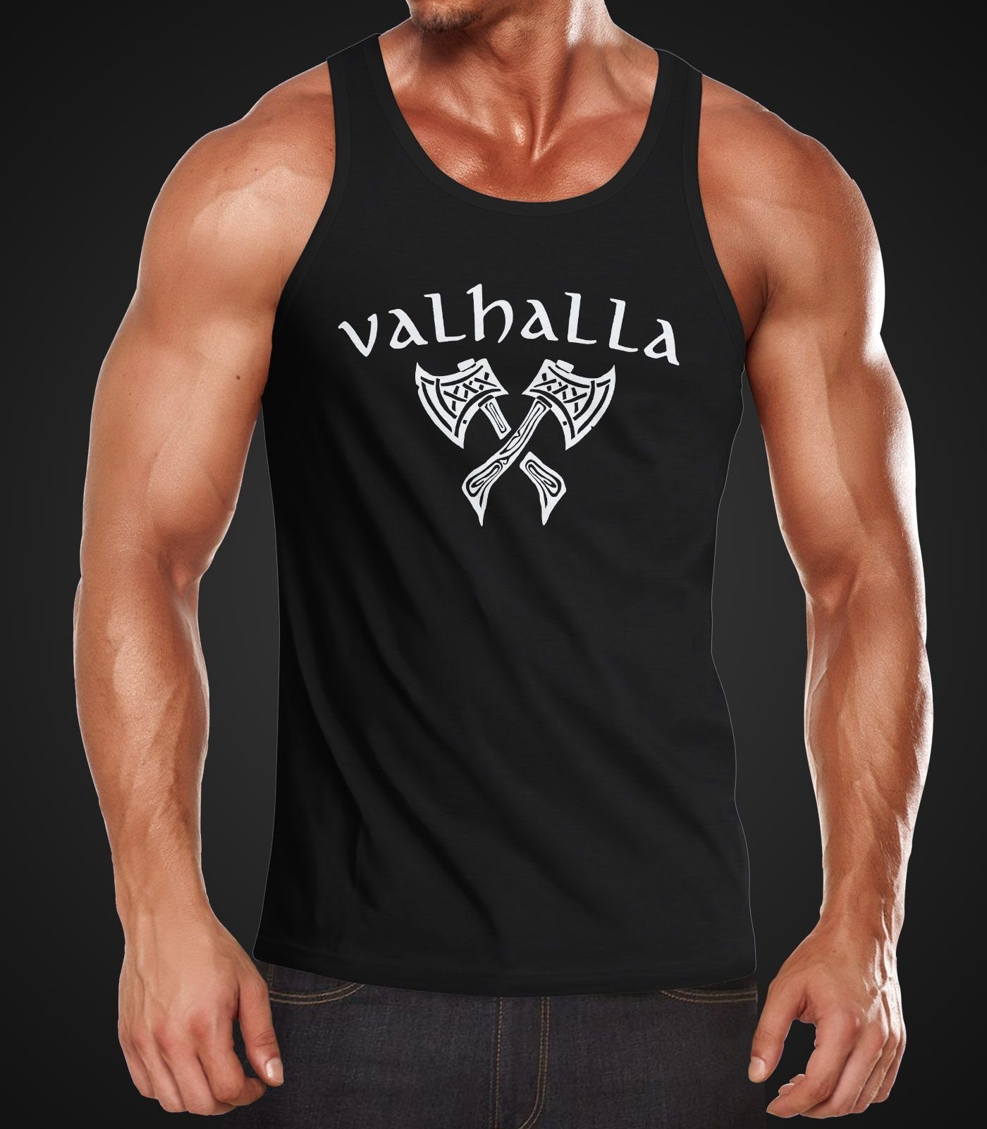 Neverless Tanktop Herren Tank-Top Valhalla Viking günstig online kaufen