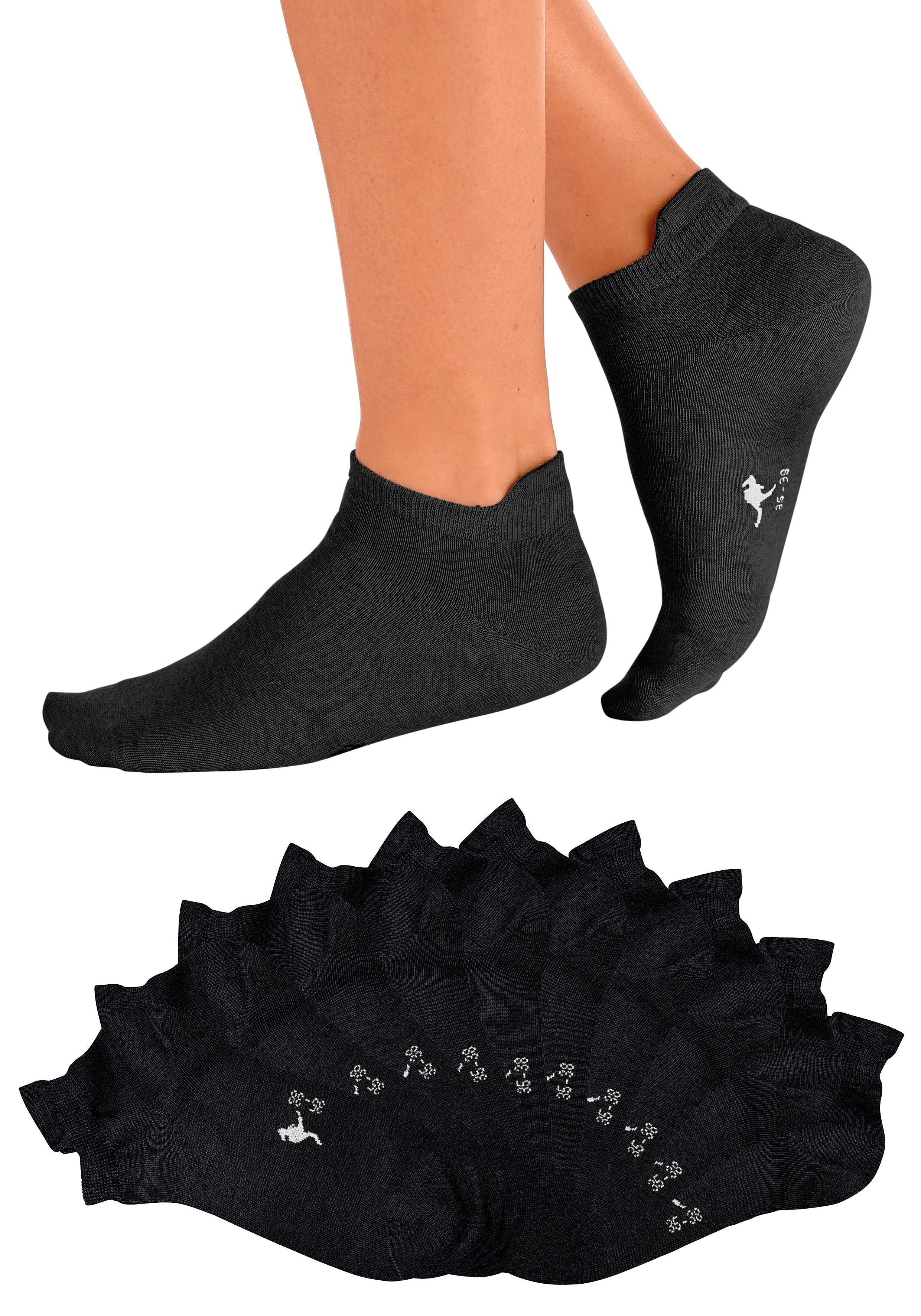 KangaROOS Sneakersocken Damen Sneaker Socken, Sportsocken, Sommer Basic (Packung, 10-Paar, Großpackung) mit verlängertem Bündchen hinten – Bild 4 von 5