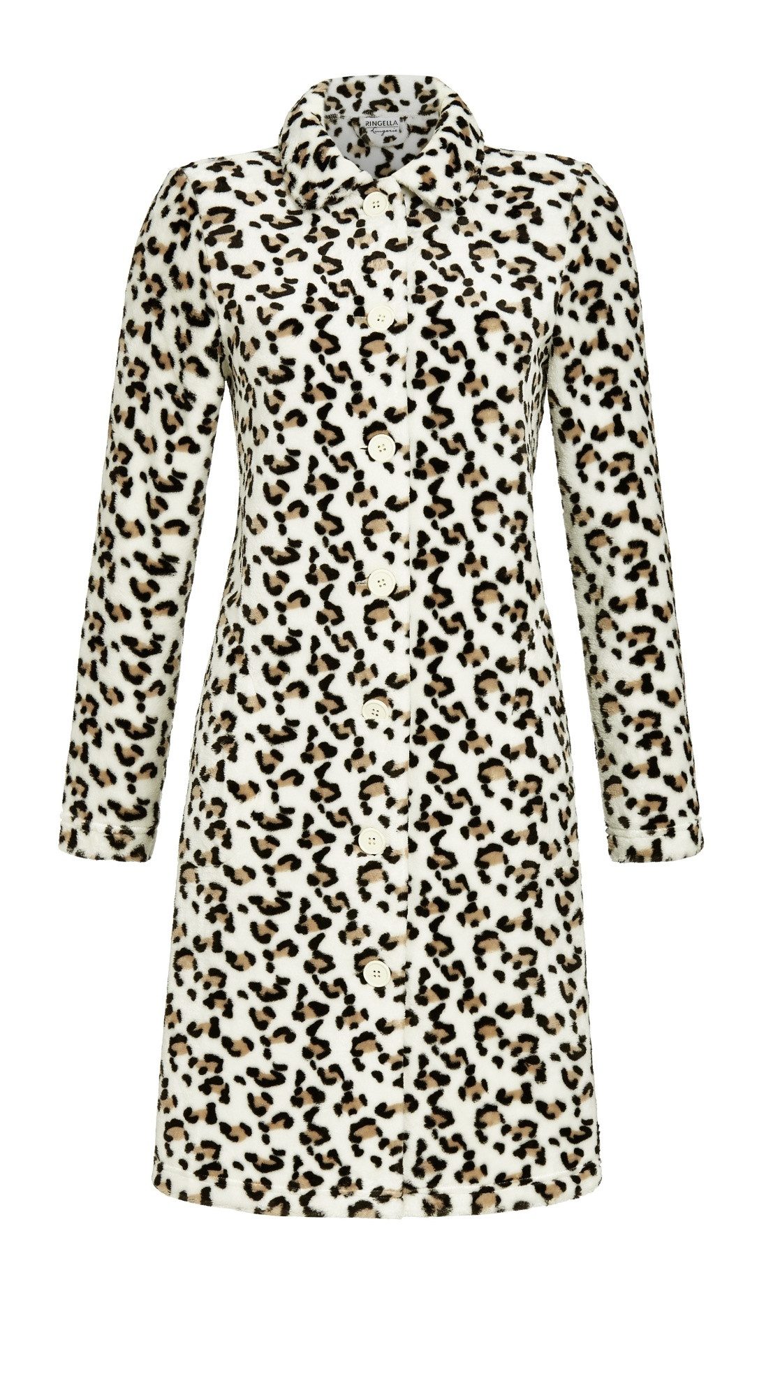 Ringella Damenbademantel im Animalprint mit durchgehender Knopfleiste und K günstig online kaufen