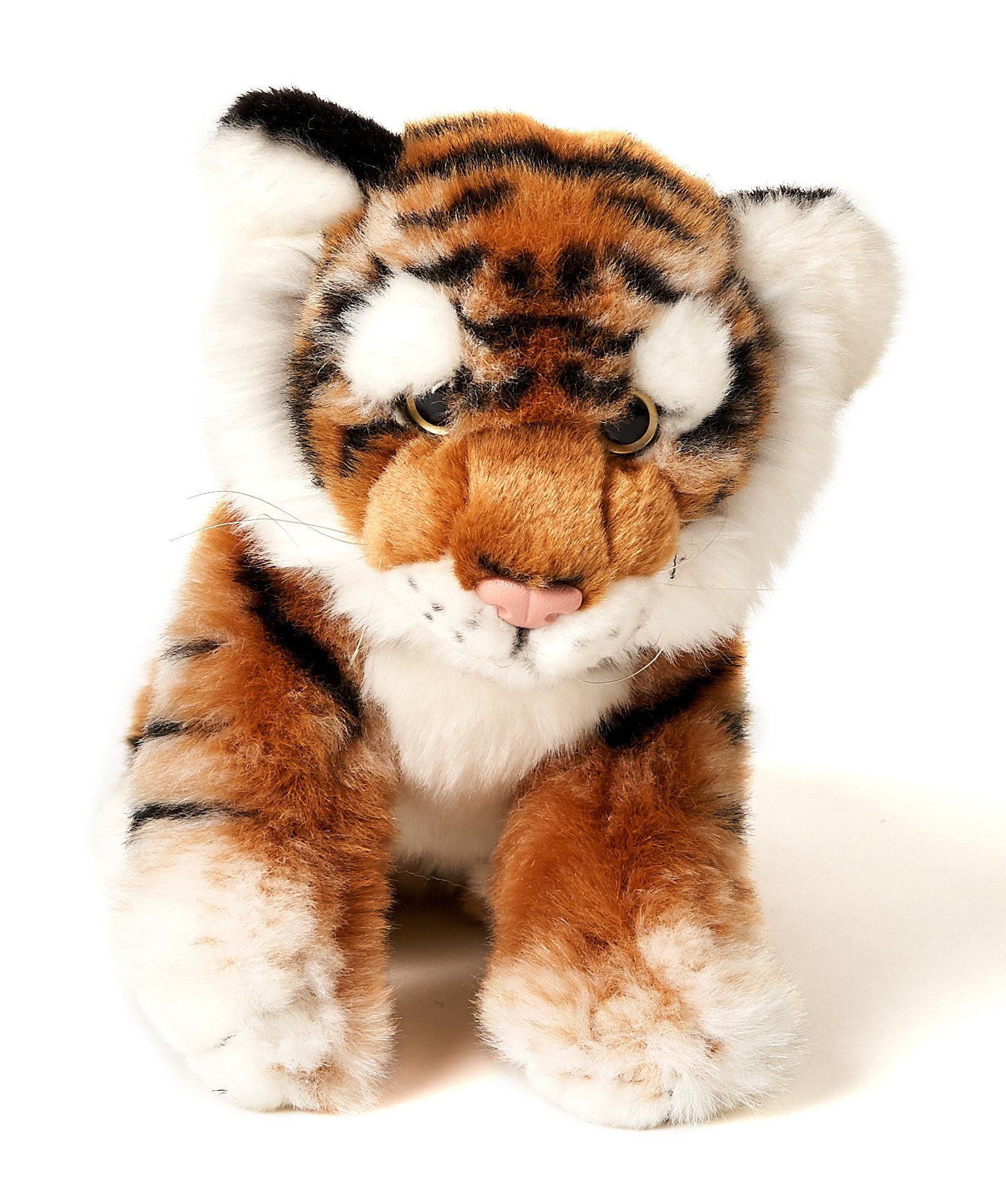 recyceltes Baby, sitzend - (Höhe) % - cm Tiger Plüsch-Wildtier 100 Plüschtier, zu 20 Uni-Toys Kuscheltier Füllmaterial -