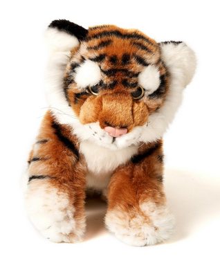 Uni-Toys Kuscheltier Tiger Baby, sitzend - 20 cm (Höhe) - Plüsch-Wildtier - Plüschtier, zu 100 % recyceltes Füllmaterial