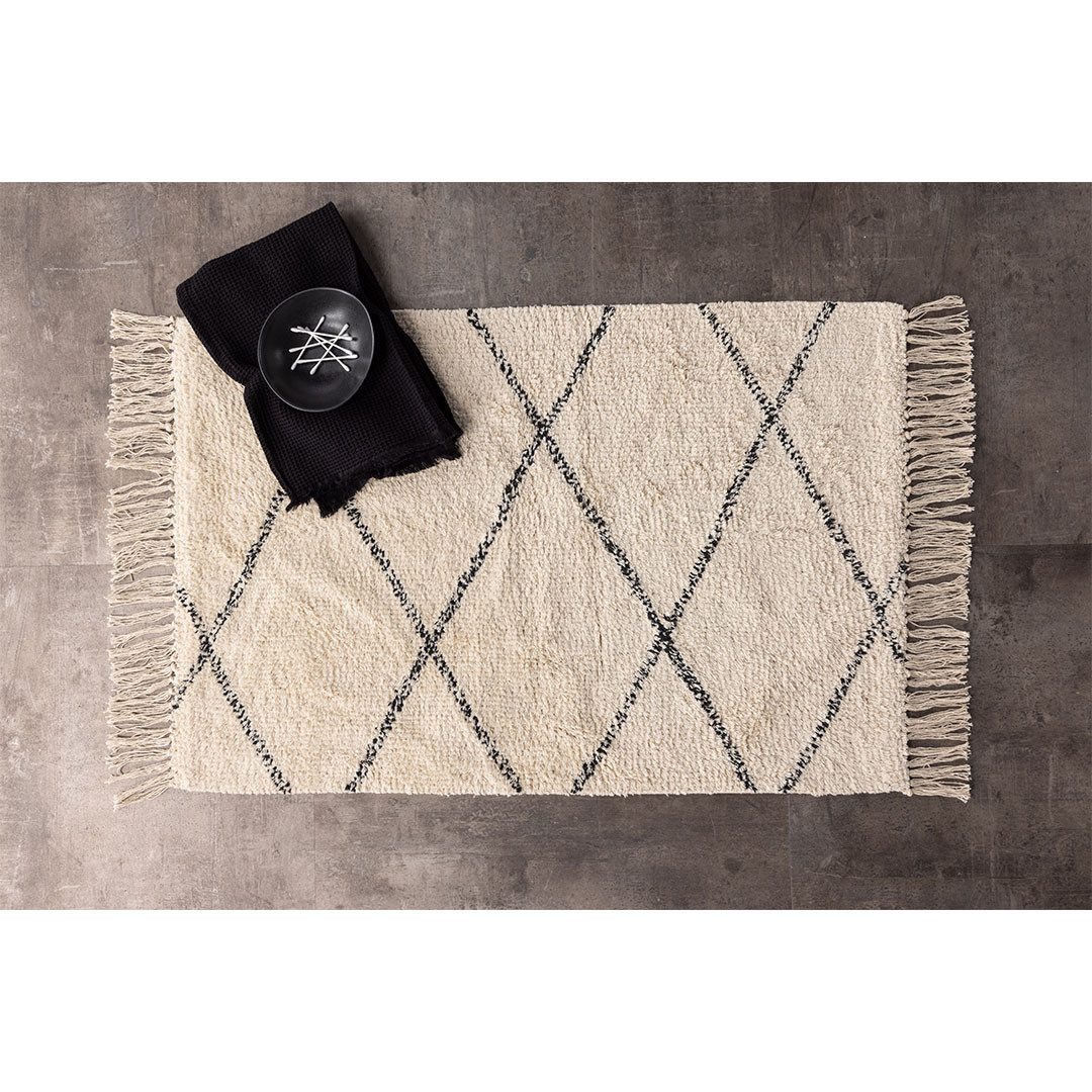 ebuy24 Teppich Thelma Badematte 80x50cm Weiß., günstig online kaufen