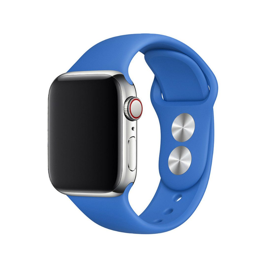 SmartUP Smartwatch-Armband für Apple Watch 10 9 8 7 6 5 4 3 2 1 SE Ultra Silikon Sport Ersatzband, kompatibel mit allen Apple Watch Modellen, atmungsaktives Silikon