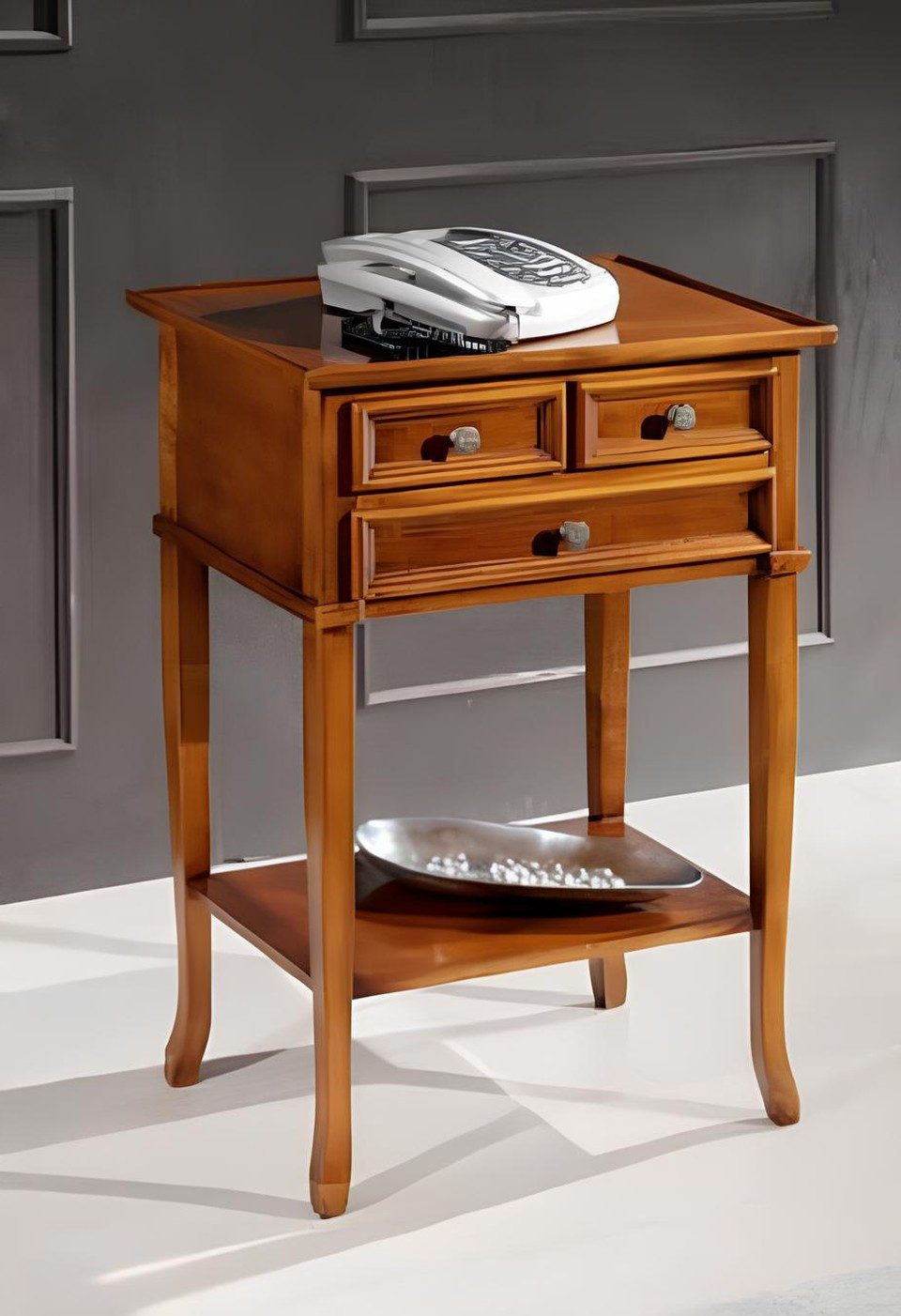 Xlmoebel Konsolentisch Klassischer Brauner Beistelltisch für Telefon und Kaffee (1-St), Made in Europa