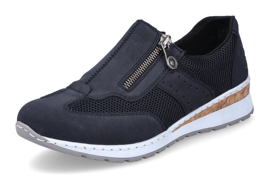 Rieker Slip-On Sneaker im Materialmix pazifik/navy