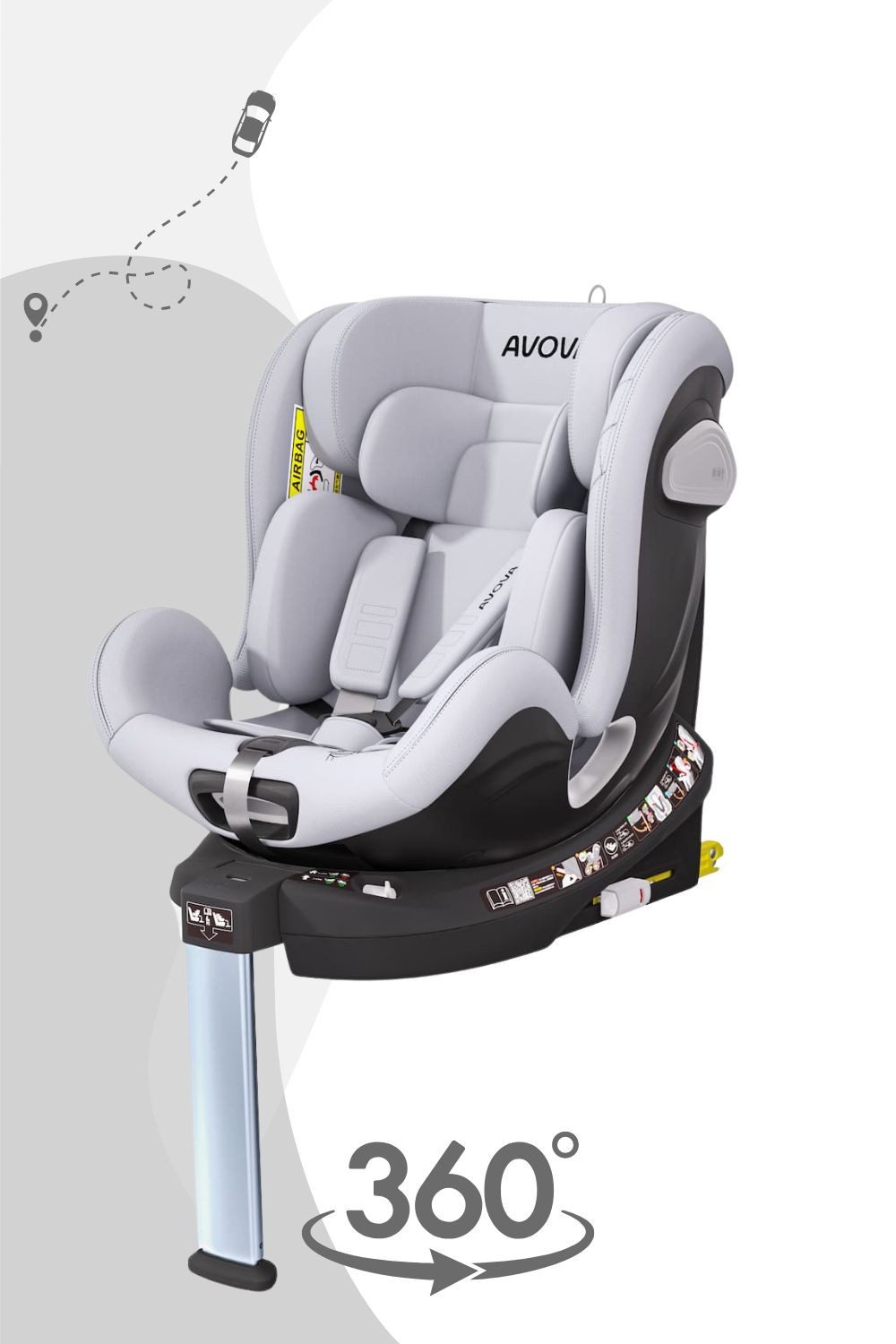 Avova Autokindersitz Swan-Fix I-Size Reboard Kindersitz