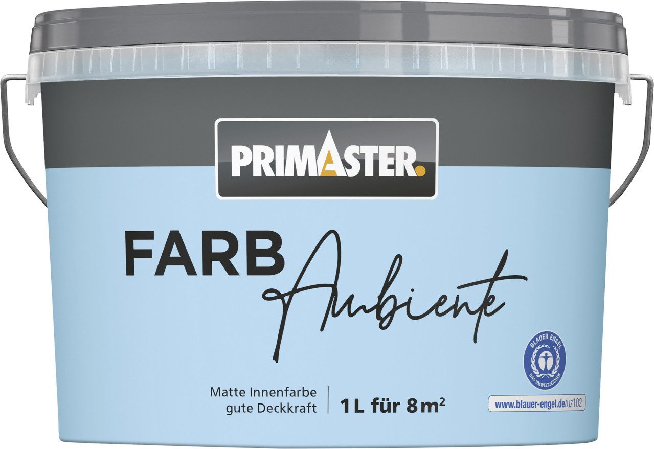 Primaster Wandfarbe Primaster Farbambiente Wandfarbe matt himmelblau 1