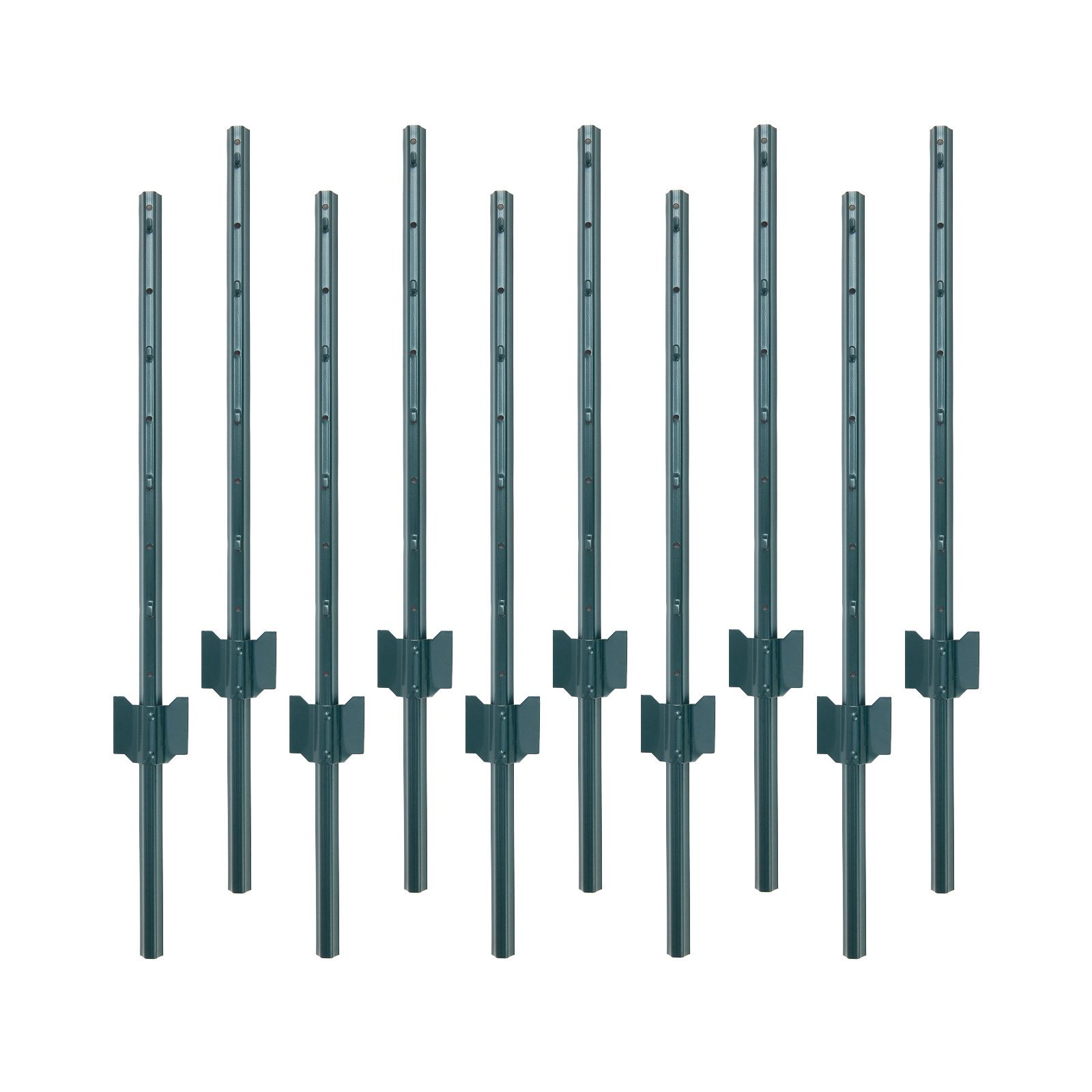 GarveeMore Maschendrahtzaun Robuste Metall U-Profil Zaunpfosten – 10 Stück Metallpfähle, 4ft
