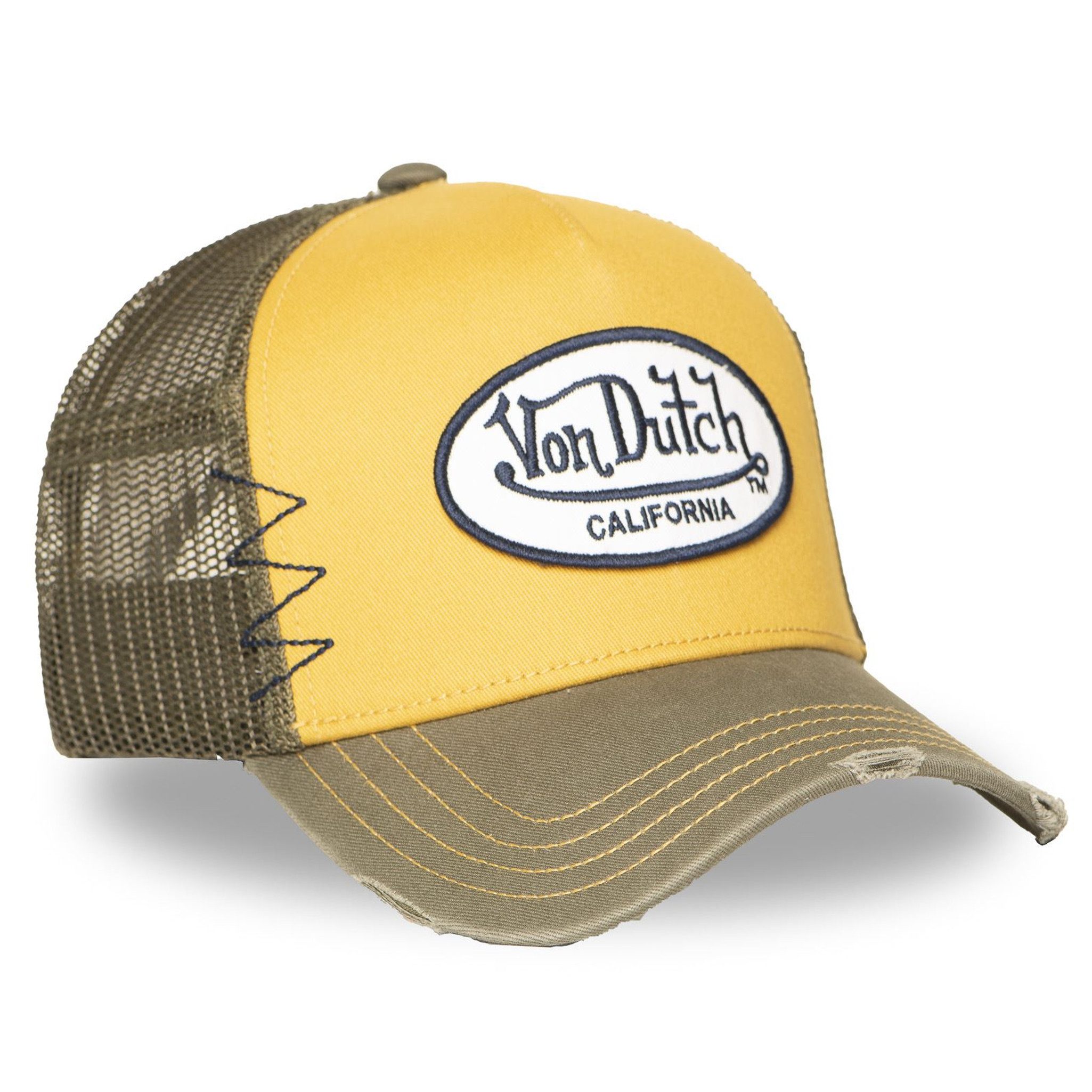 Von Dutch Trucker Cap Von Dutch Originals Trucker Cap - CALIFORNIA TWILL Used Effect (Basecap, Basecap, Meshcap, Trucker Kappe) Used-Look