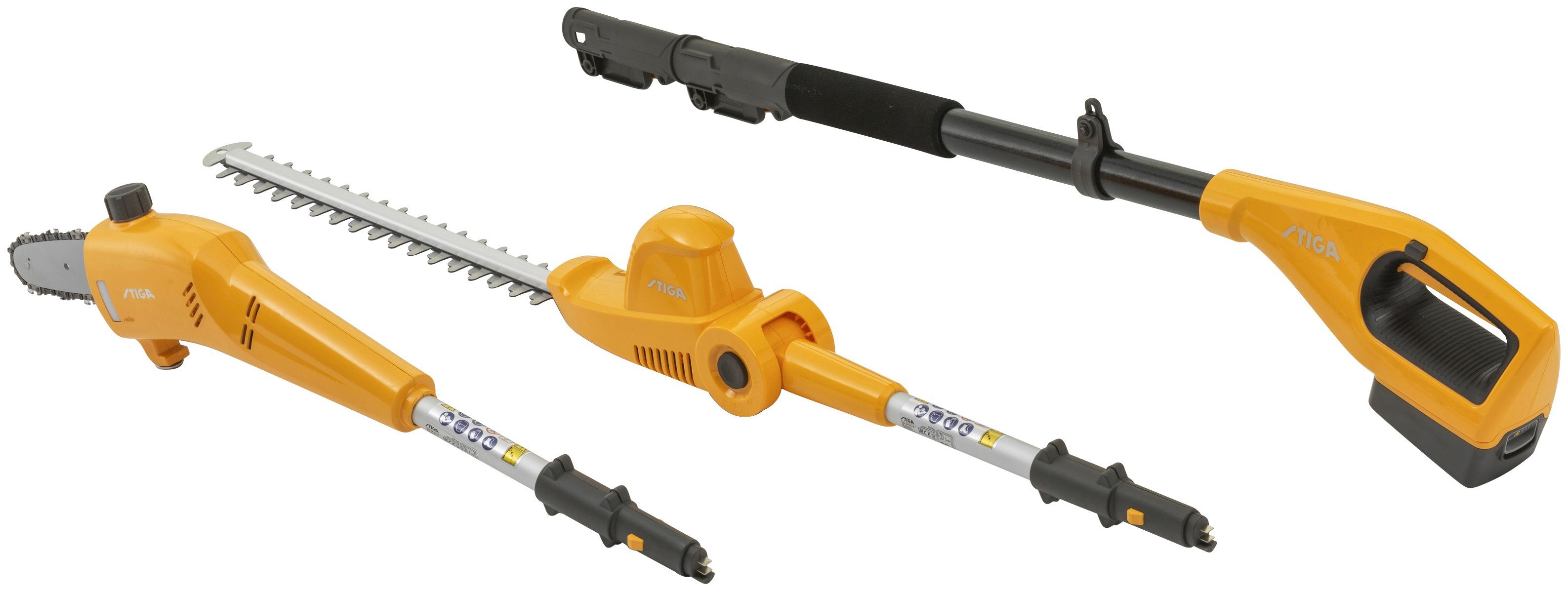 STIGA GARDEN Garten-Multifunktionsgerät MT 100e, 2-in-1, Spar-Set, Heckenschere und Kettensäge in einem, mit Akku 20V/4Ah und Ladegerät