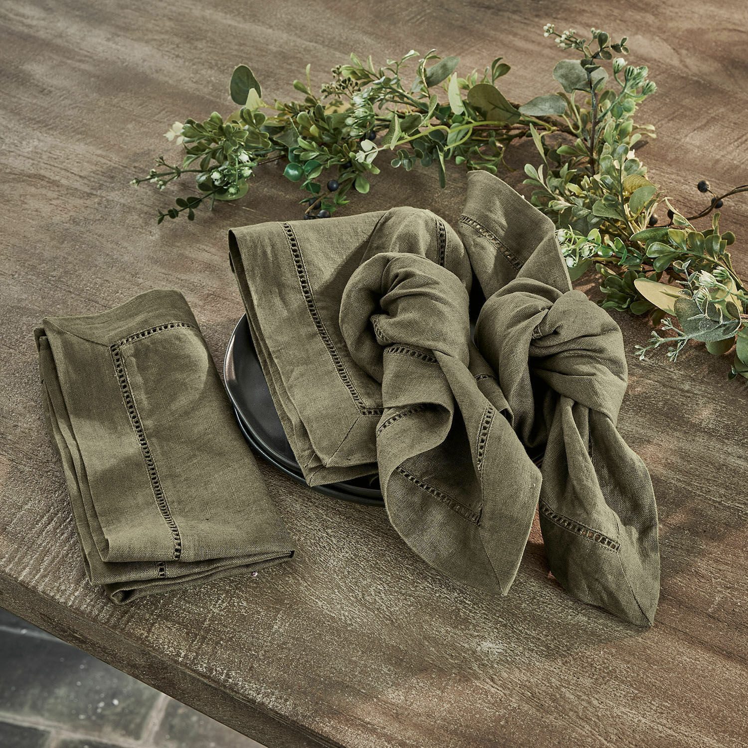 Mirabeau Stoffserviette Serviette 4er Set Covent Garden olivgrün
