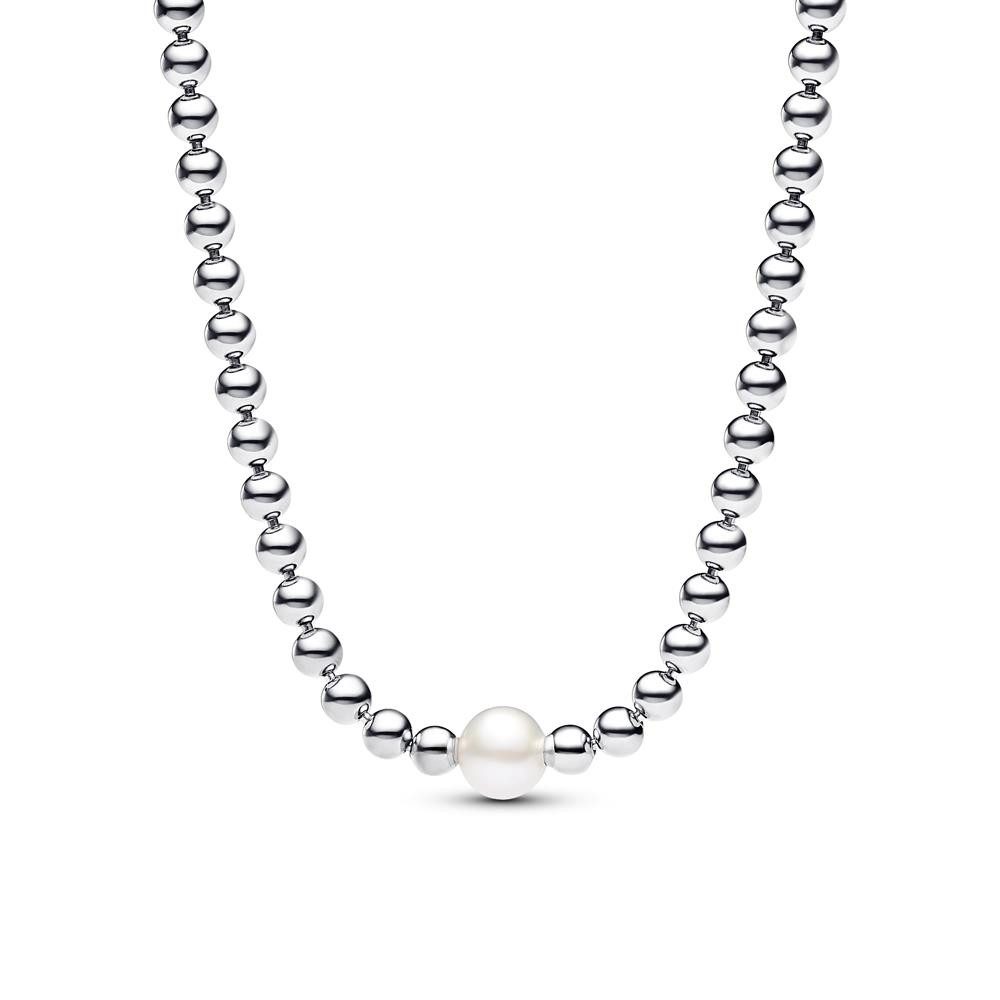 Pandora Silberkette PANDORA Timeless Kugelkette für Damen aus 925er Silber mit Perle