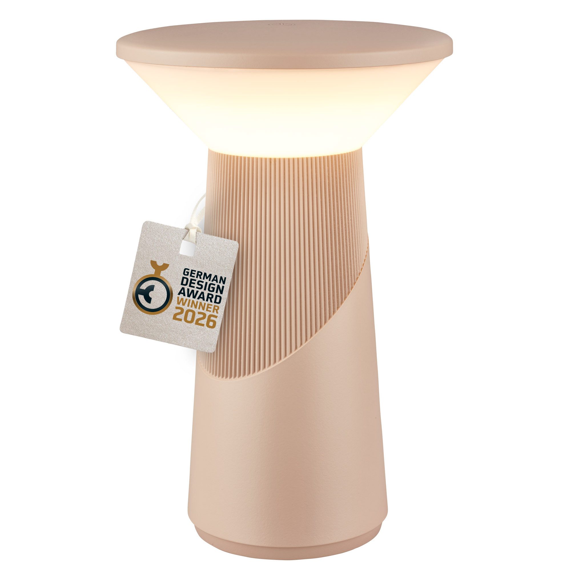 Briloner Leuchten LED Tischleuchte Tischlampe kabellos Akku USB-C Touch dimmbar Design Award, LED wechselbar, 2700K, 15x24 cm, Akku tauschbar, Indoor/Outdoor, Wohnzimmer, Balkon