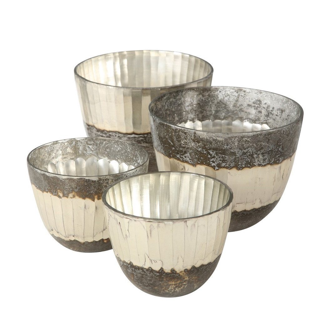 Windlicht Windlicht Luxana Glas antikbraun H 11/15 cm 2er Set