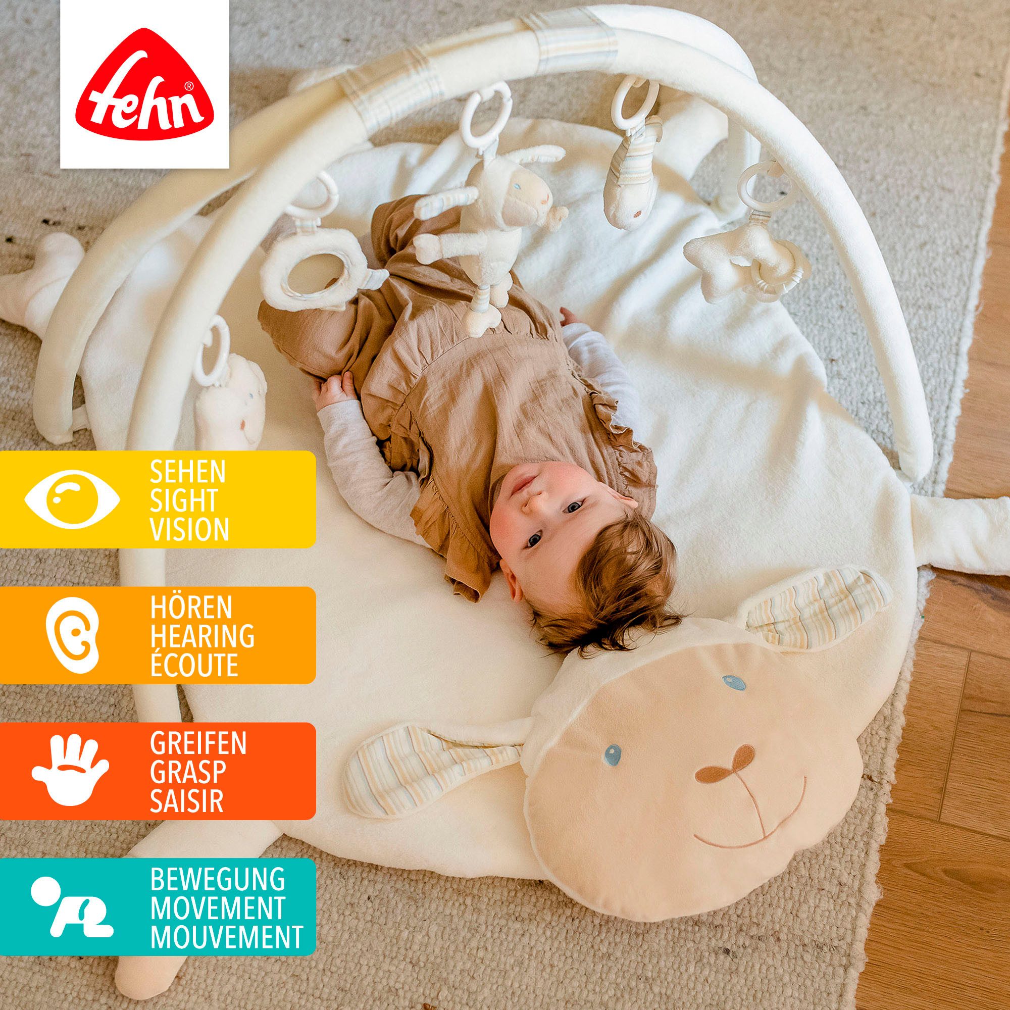 Fehn Spielbogen BabyLOVE, Schaf 3-D-Activity-Decke, mit Krabbeldecke günstig online kaufen