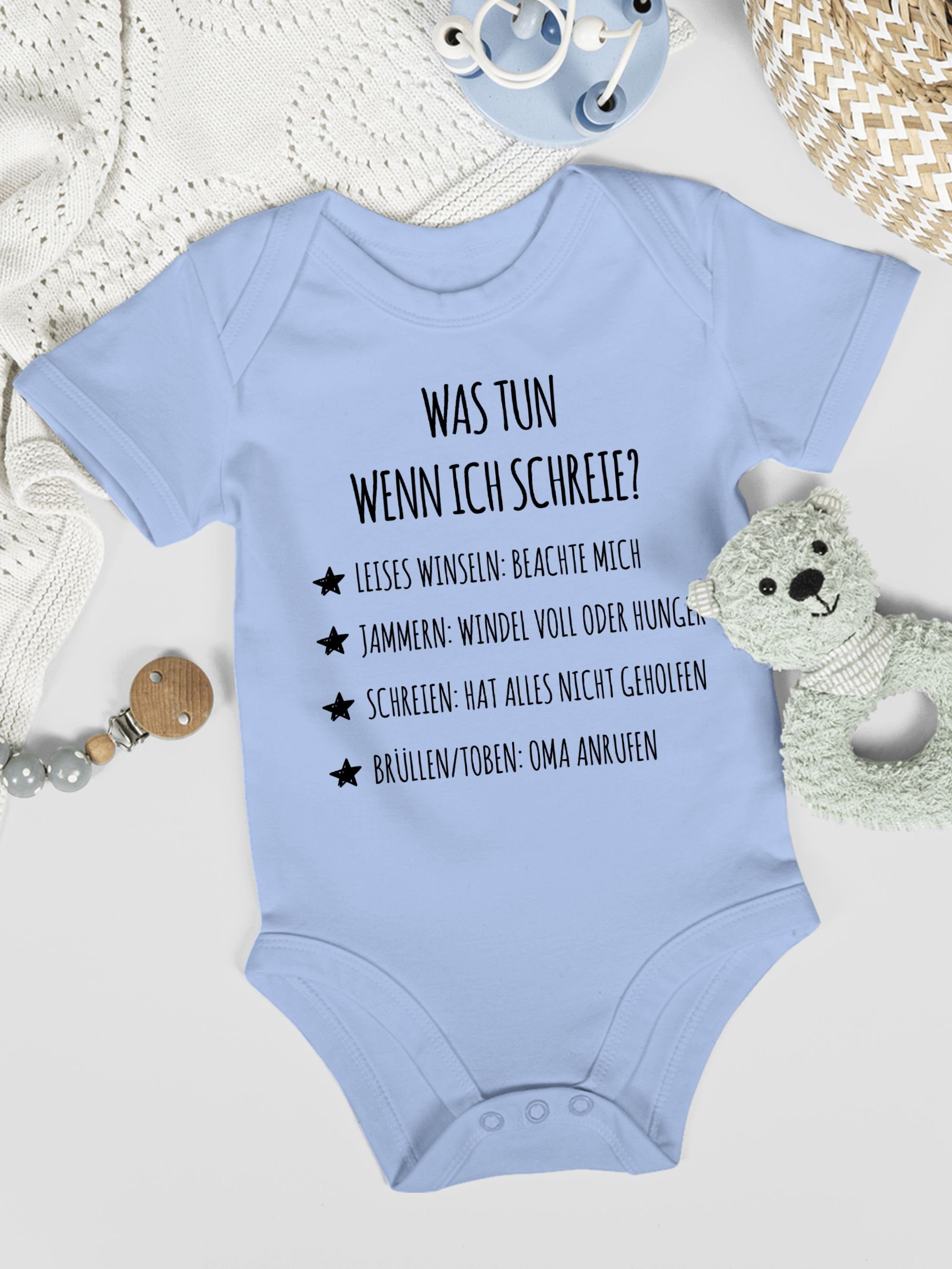 Shirtracer Shirtbody Schreianleitung, was tun wenn ich schreie? Strampler Baby Mädchen & Junge – Bild 3 von 5