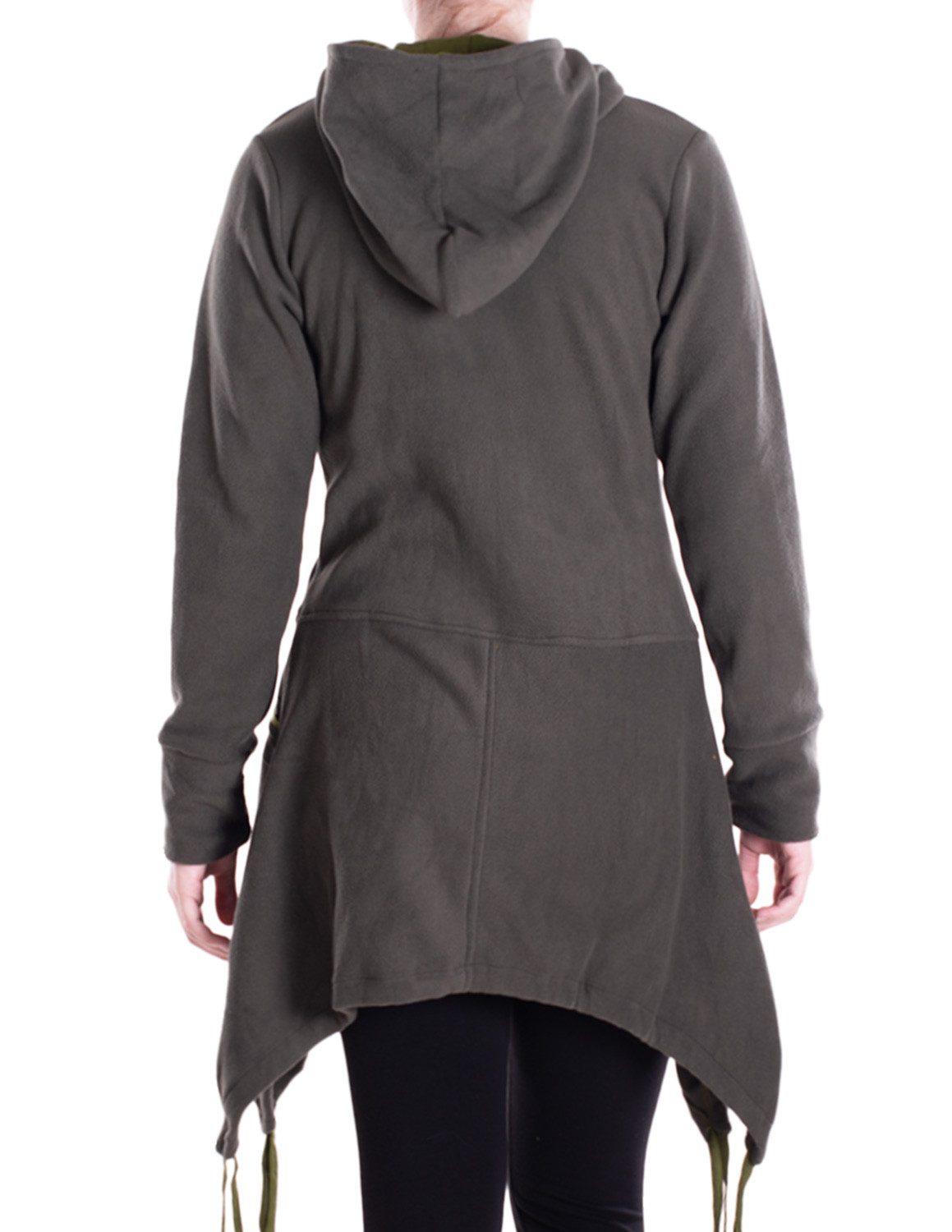 Vishes Kapuzenfleecejacke Damen Fleece Kapuzenjacke lang günstig online kaufen