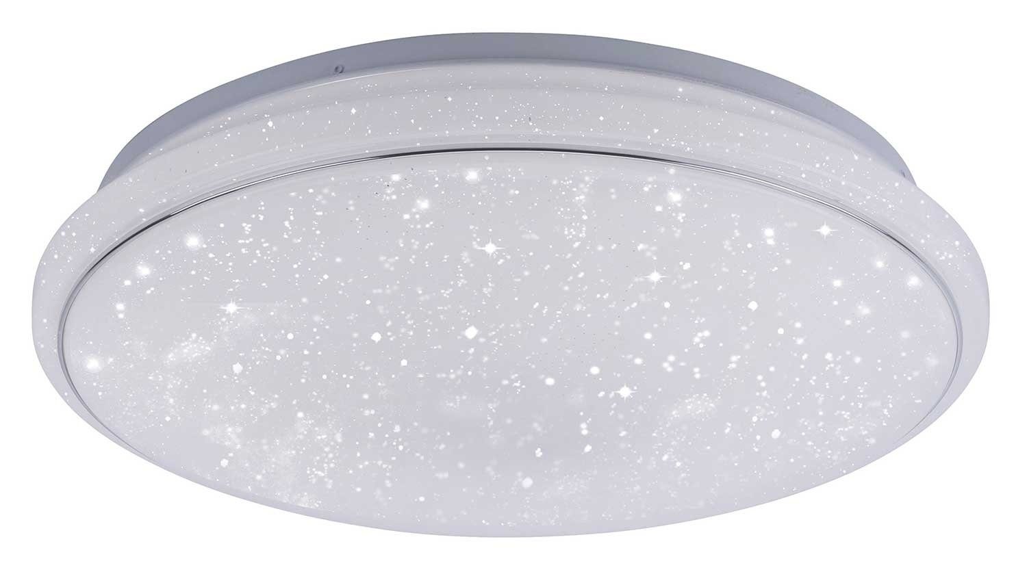 JUST LIGHT LED Deckenleuchte LOLA-SMART JUPI, 1-flammig, Ø 44 cm, Weiß, Anpassung der Farbtemperatur, Dimmfunktion, RGB-Farbwechsel, LED fest integriert, Neutralweiß, Warmweiß, LED Deckenlampe