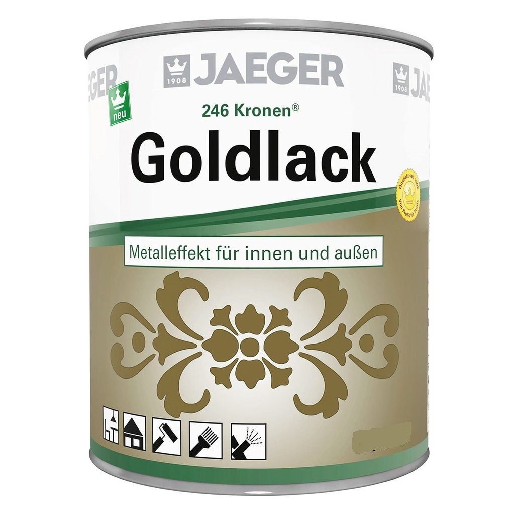 Jaegerlacke Metallglanzfarbe Metallic-Lack 246, glänzende Lackfarbe in Gold, Silber und Kupfer