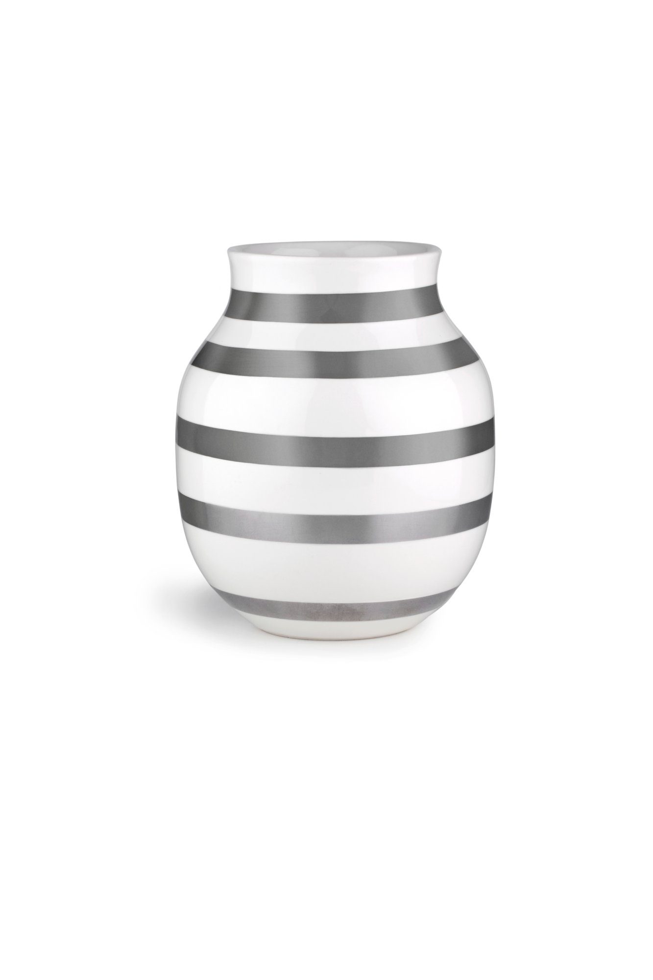 Dekovase Kähler Omaggio Vase H20 silber (15212)