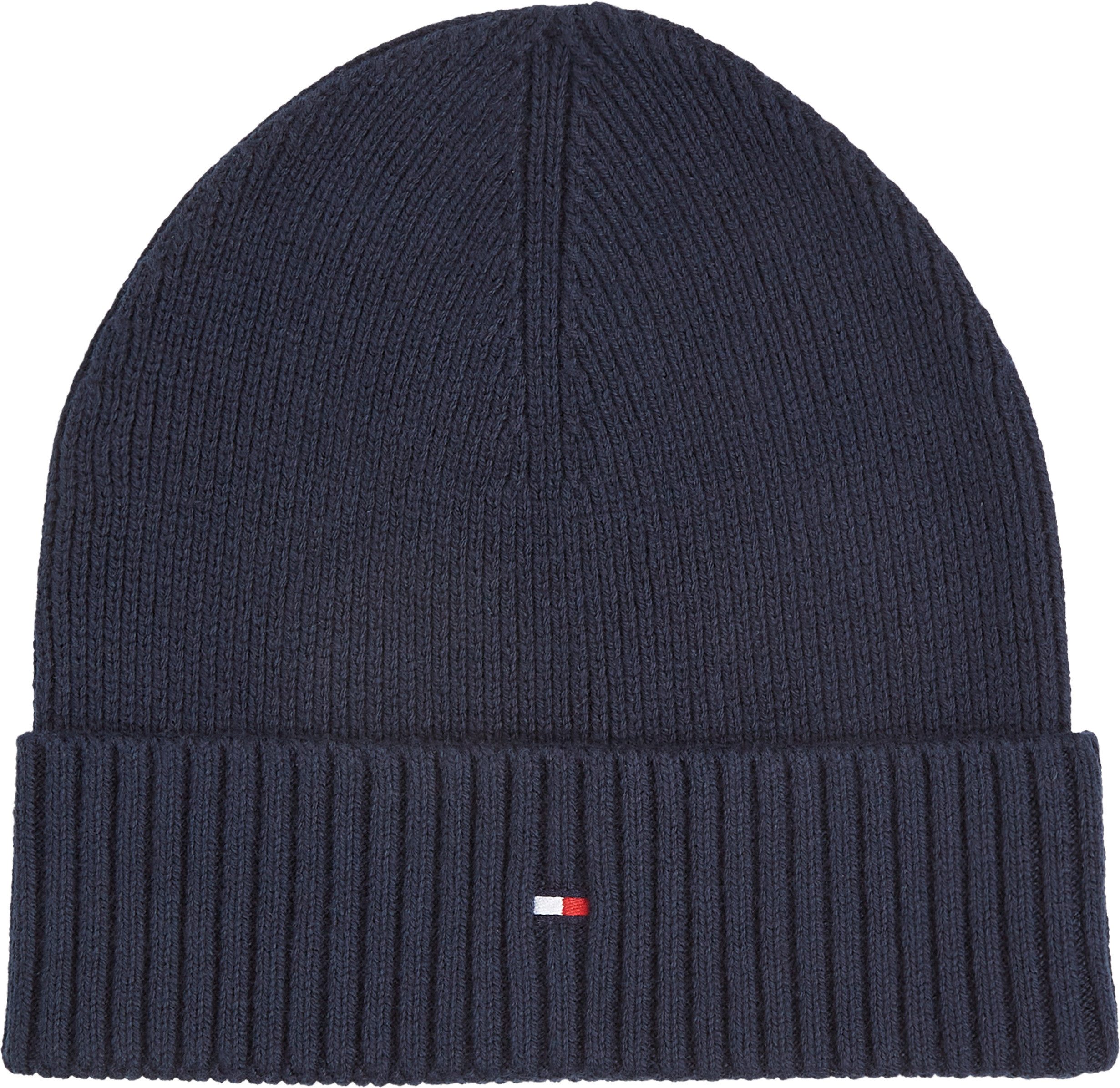 Tommy Hilfiger Strickmütze TH FLAG PIMA COTTON BEANIE Beanie mit Logostickerei, mit Kaschmiranteil Unisex – Bild 2 von 5