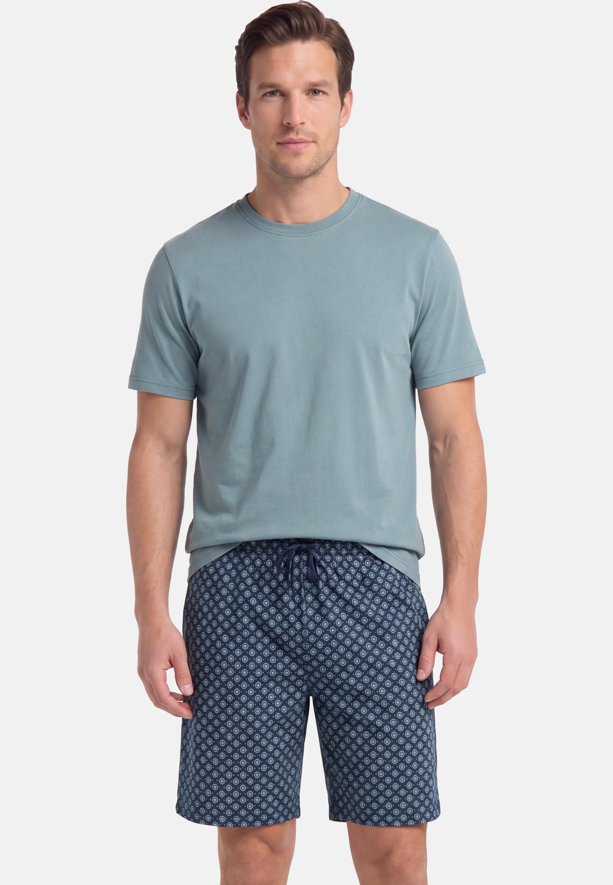 Ammann Pyjama Mix & Match (Set, 2 tlg) Schlafanzug - Baumwolle - Blickdicht - Set aus T-Shirt und kurzer Hose