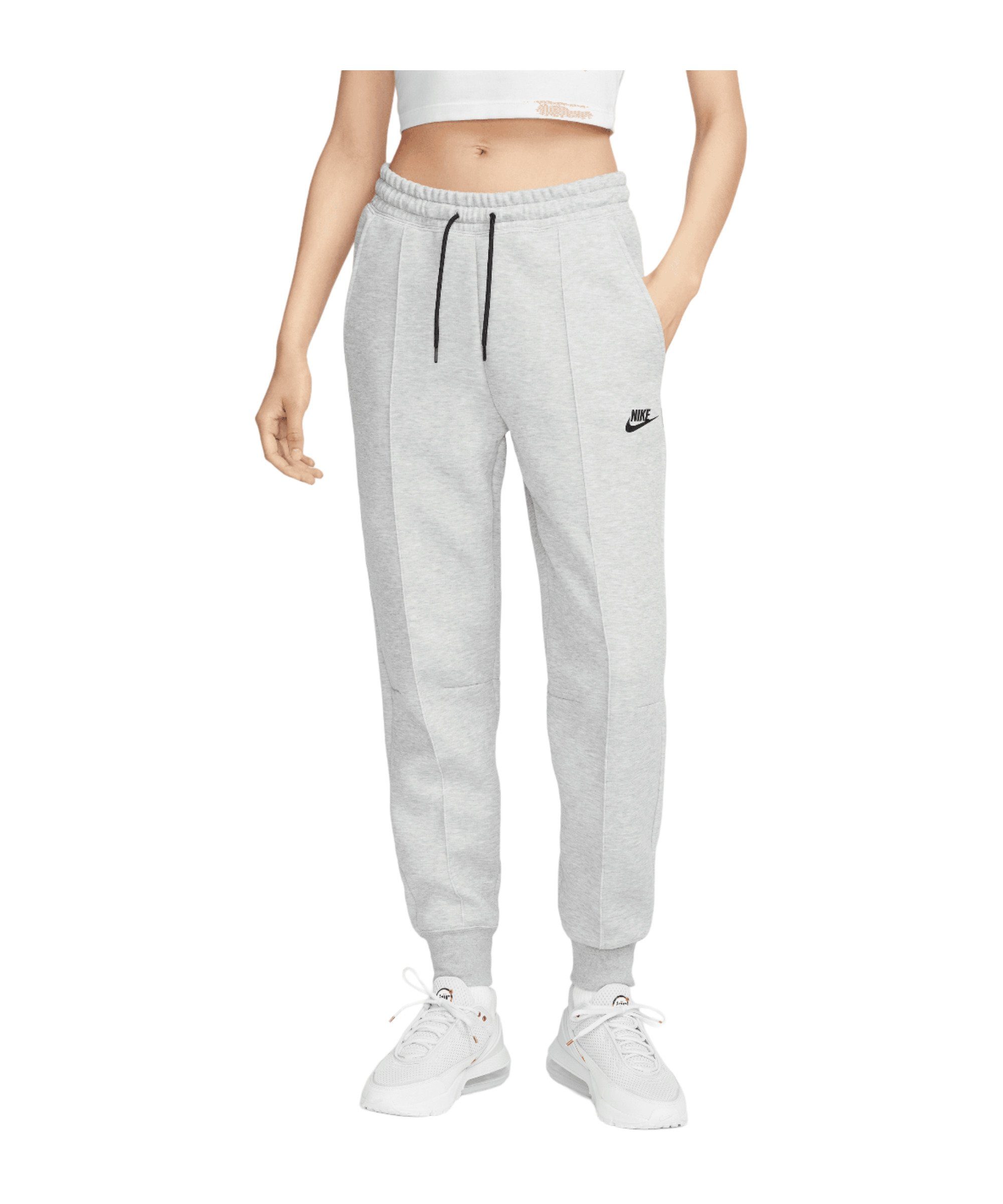 Nike Sportswear Jogger Pants Tech Fleece Jogginghose Damen grauschwarz