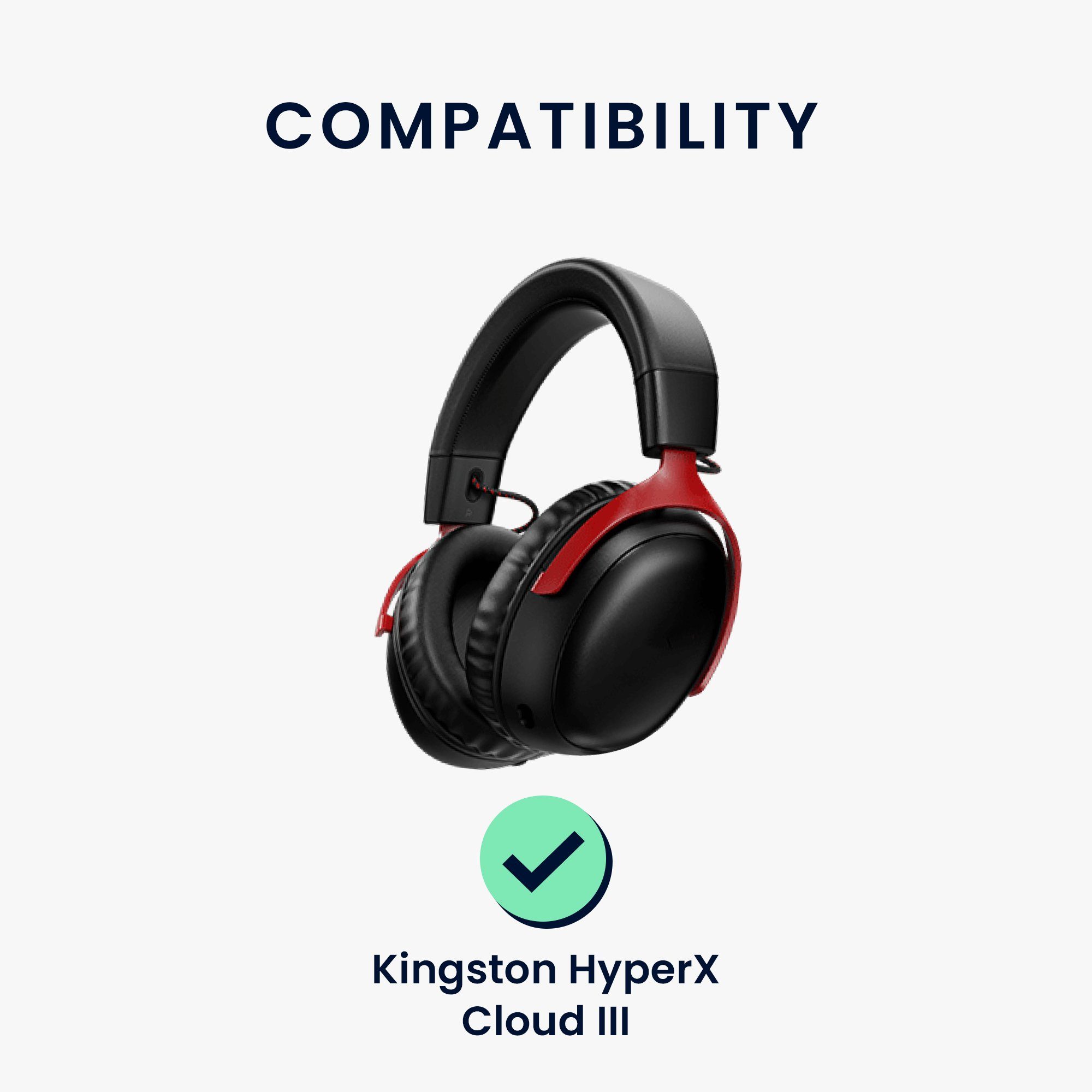 kwmobile Ersatz Kopfhörer Mikrofon für Kingston HyperX Cloud III Gaming-Headset Zubehör (Headset Microphone) – Bild 2 von 5