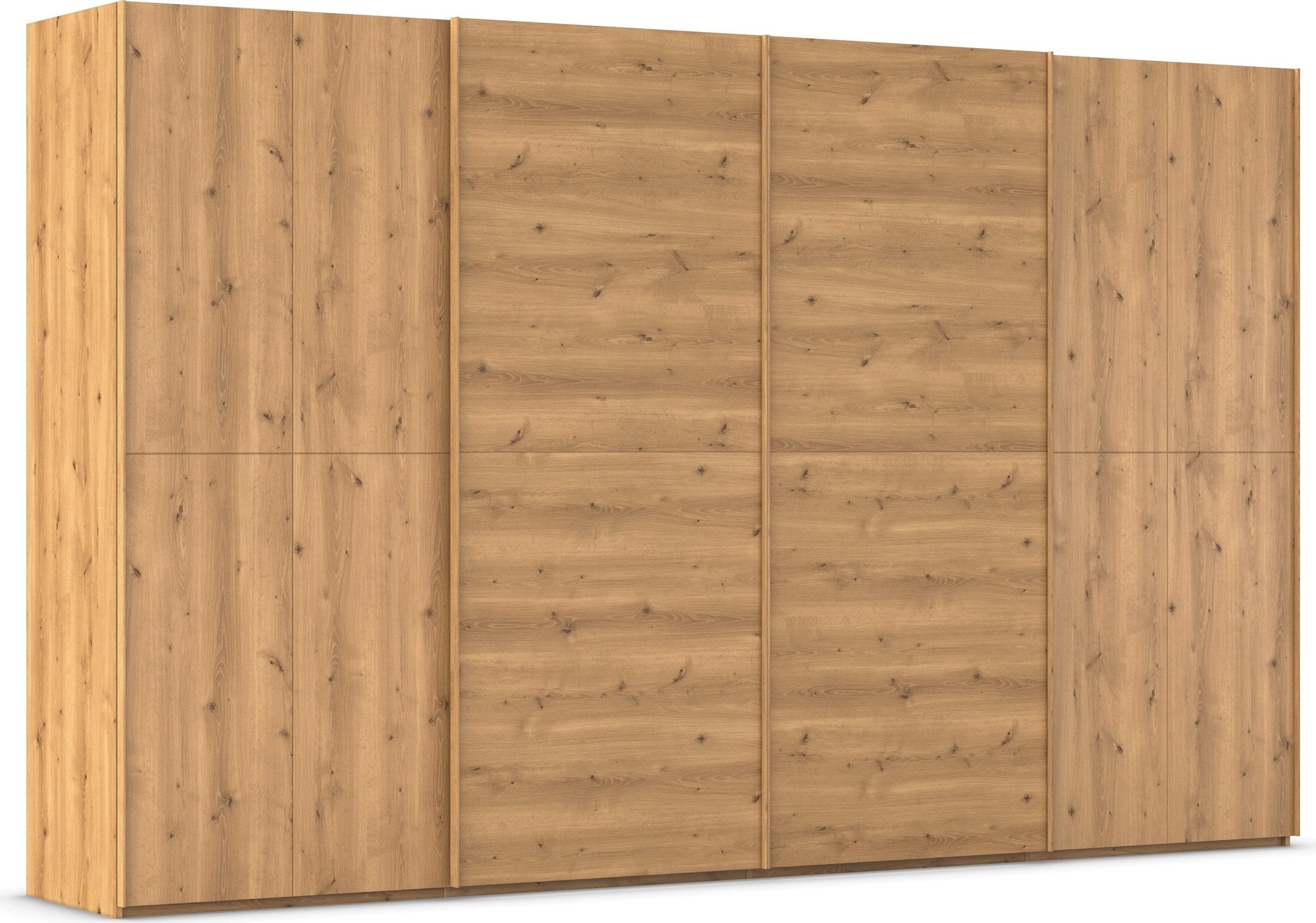 rauch Schwebetürenschrank Kleiderschrank Schrank Garderobe Schlafzimmerschrank SCALE-WOOD senkrecht geteilte Türen in robuster massiver Asteiche MADE IN GERMANY