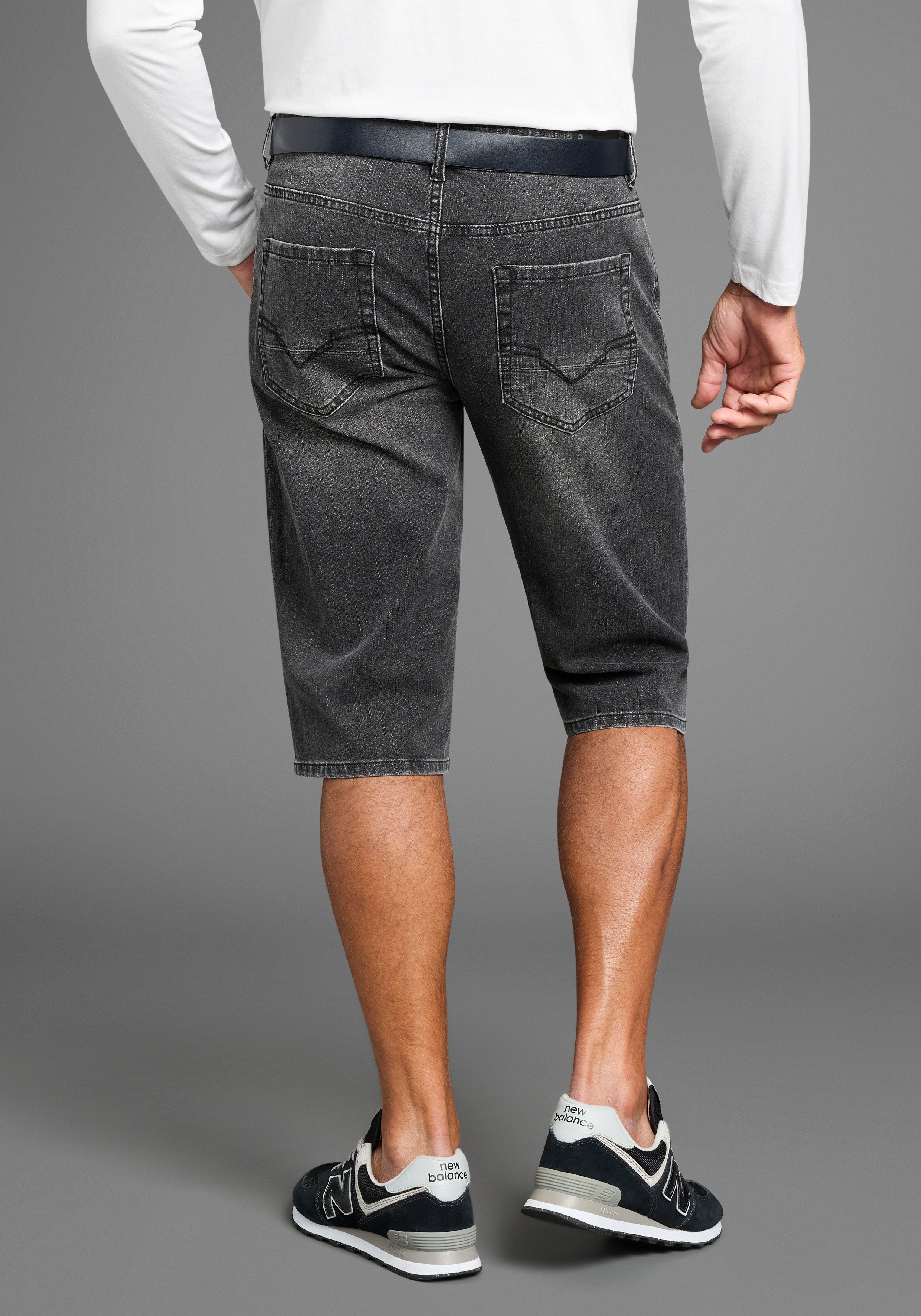 H.I.S Jeansbermudas HANTZ (Set, 2-tlg., mit abnehmbarem Gürtel) gerader Bei günstig online kaufen