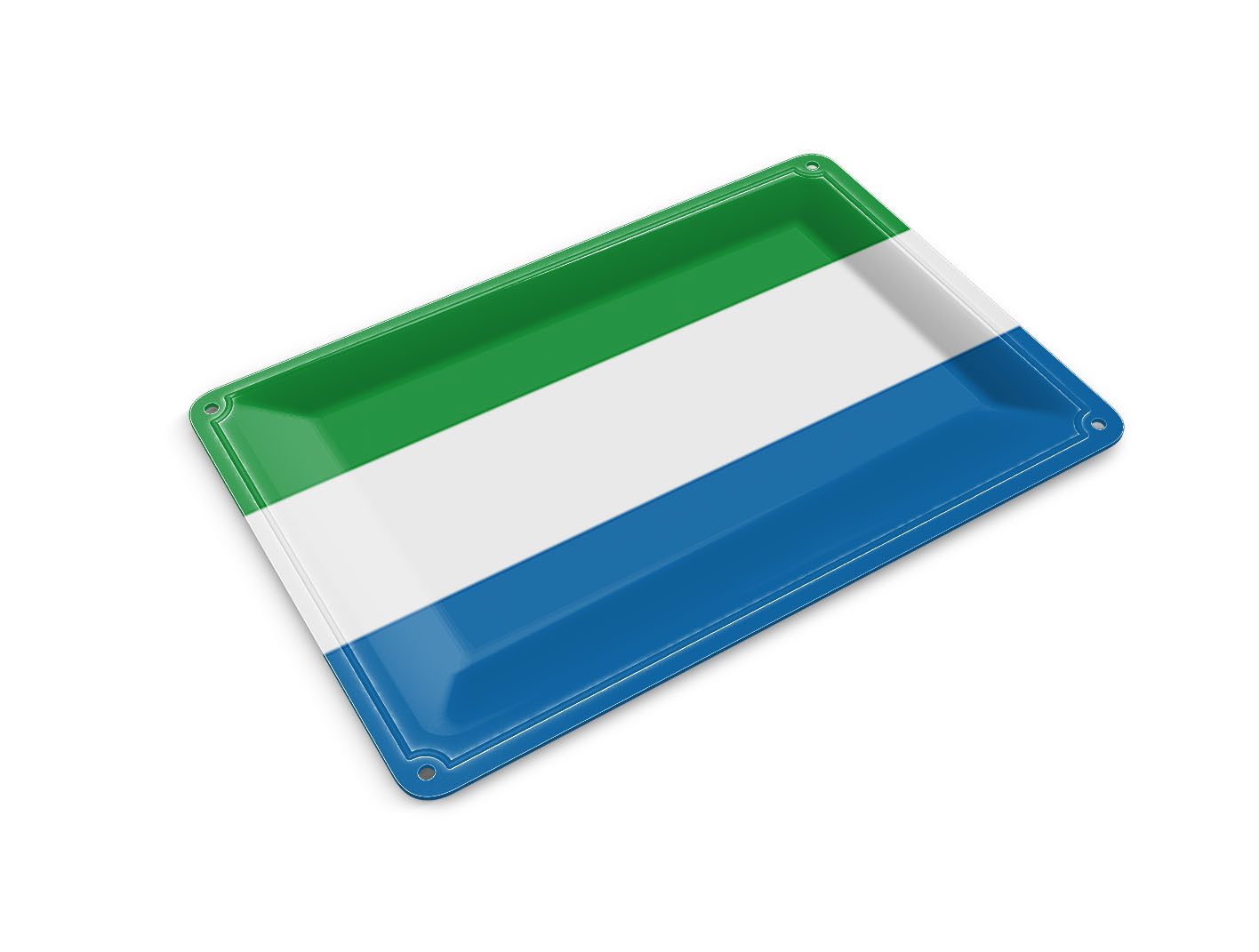 Femer GmbH Postkarte Flagge Sierra Leones 14x10 cm Flag Sierra Leone, unfrankiert
