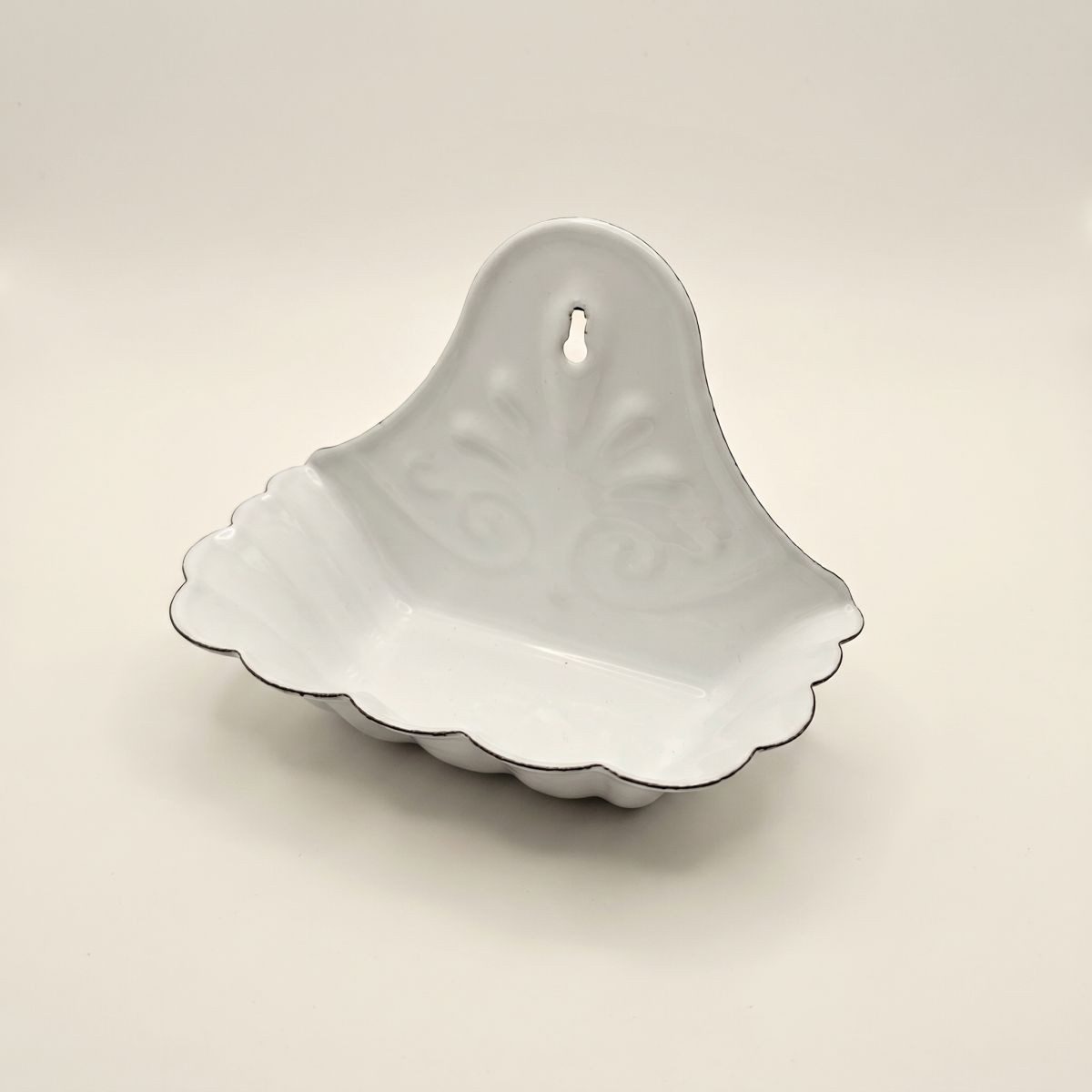 Ambiente Haus Seifenschale Seifenwanne Emaille in Antikweiss, Breite: 16 cm, 1-St.