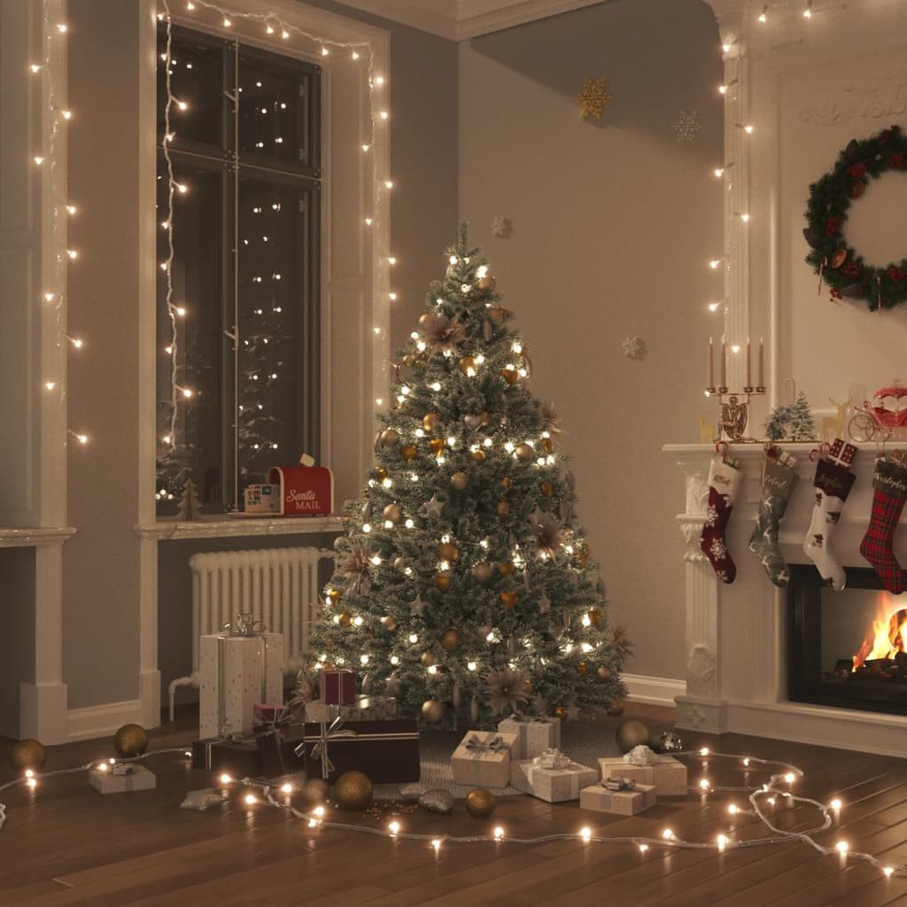 furnicato LED-Lichterkette 40 m mit 400 warmweißen LEDs, transparentes Kabel, US