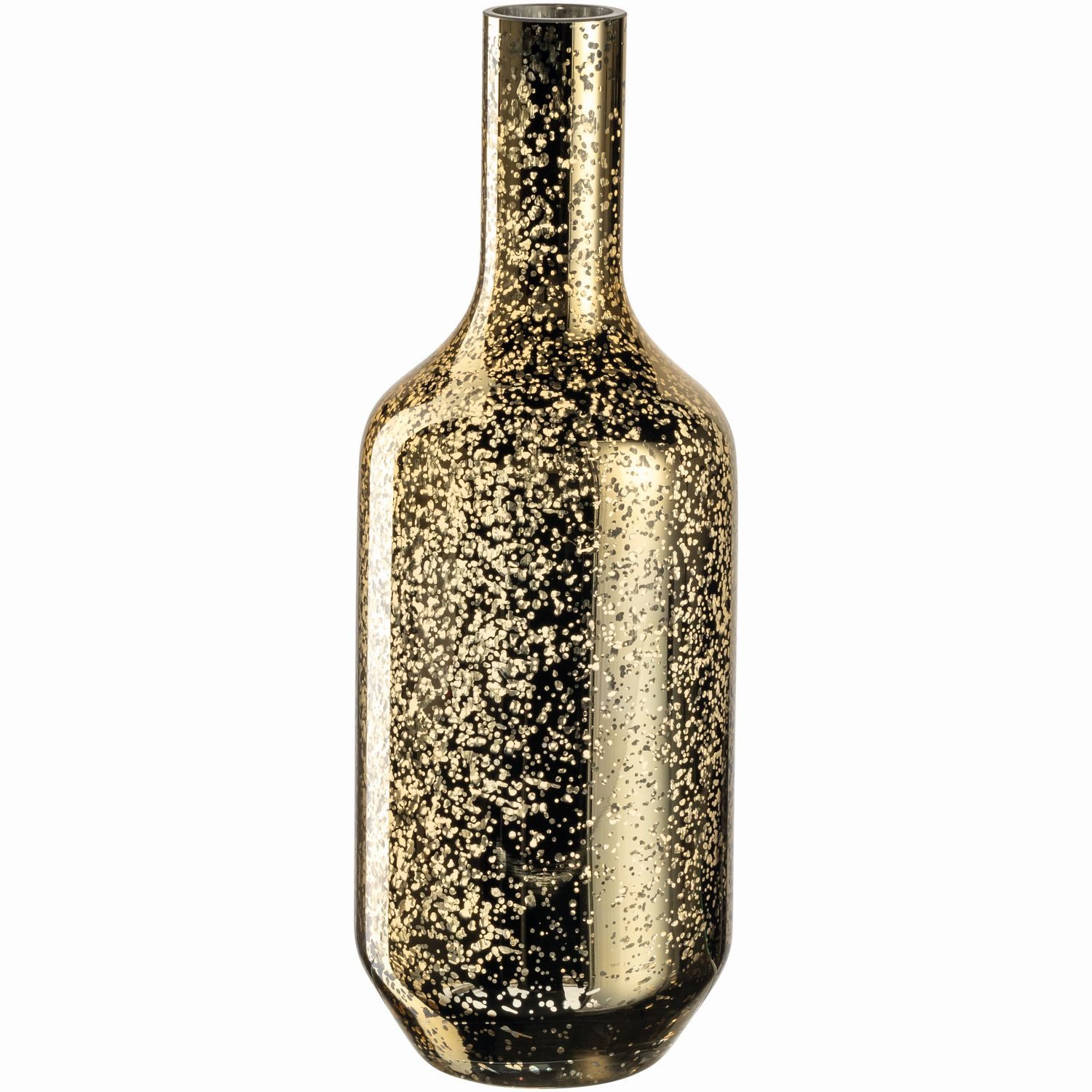 LEONARDO Dekovase Vase LEONARDO MILANO DH 14.10x39 cm gold Blumenvase Blumengefäß
