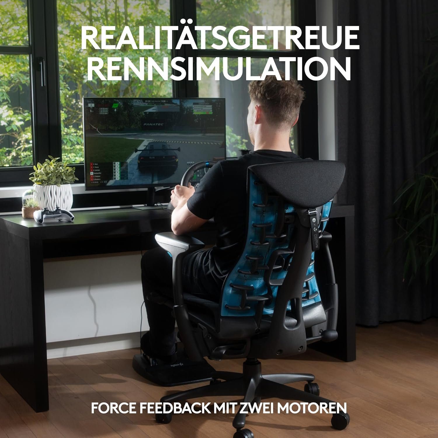 Logitech G G29 Driving Force Lenkrad mit Pedalen Rennlenkrad Gaming-Lenkrad (Set, für PS3, PS4, PS5 und PC)