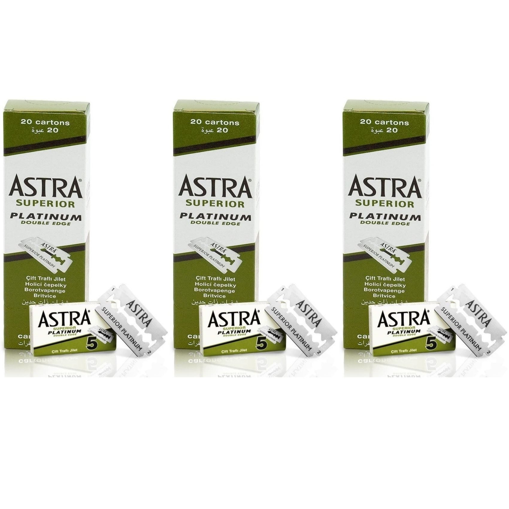 ASTRA Rasierklingen Astra Superior Platinum Double Edge Rasierklingen 300 Stück