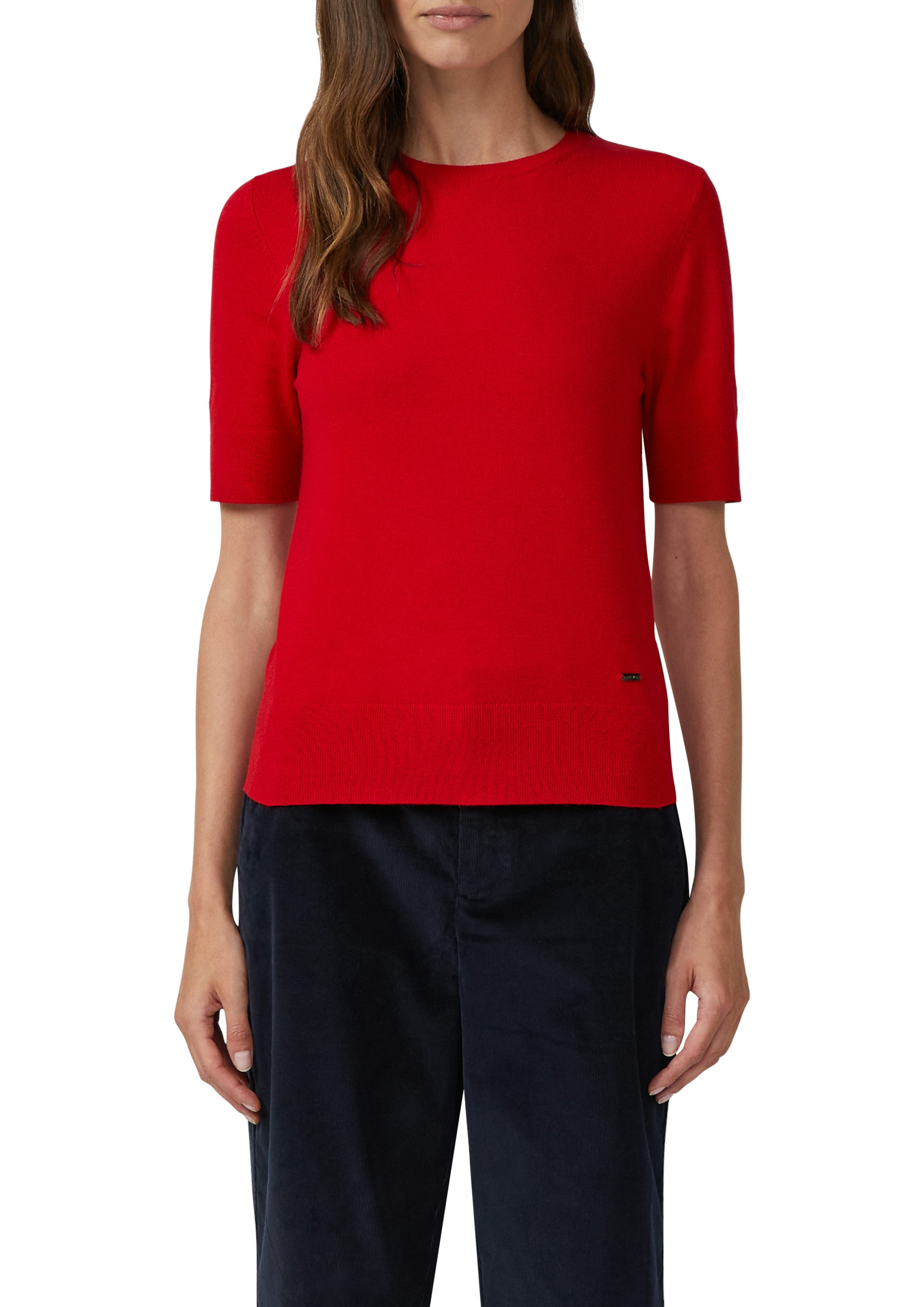 s.Oliver Kurzarmpullover mit Logo Stickerei