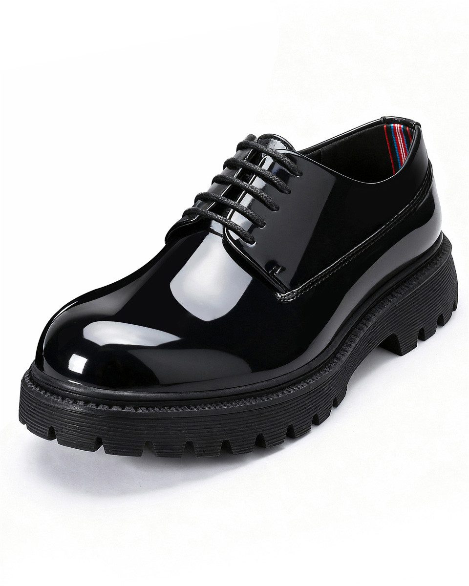 Allthemen Schnürschuh Klassische Herren Derbyschuhe mit dicker Sohle Vintage Schnürschuhe