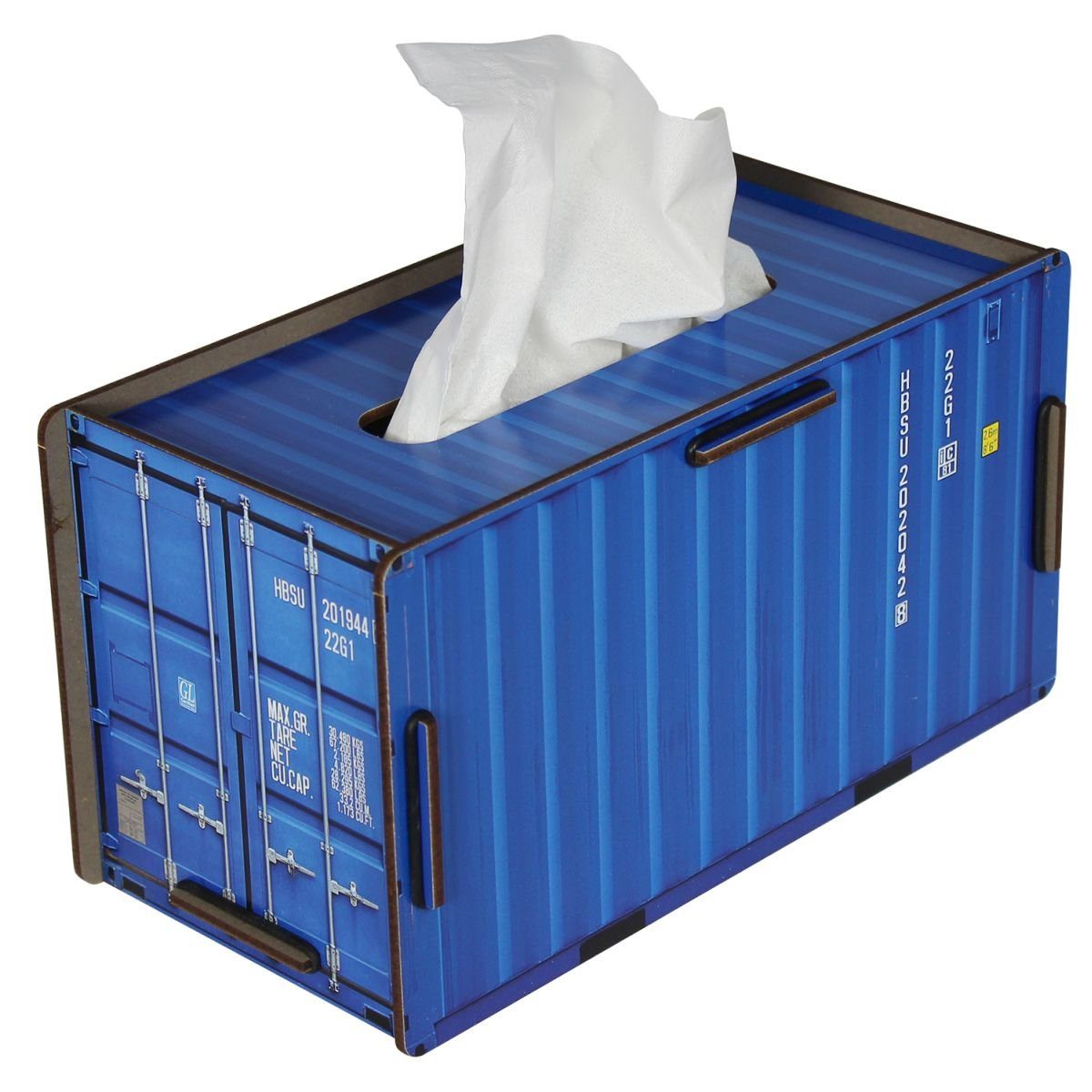 WERKHAUS® Papiertuchbox Werkhaus - Tücherbox "Container" Blau CO1021 Kosmet günstig online kaufen