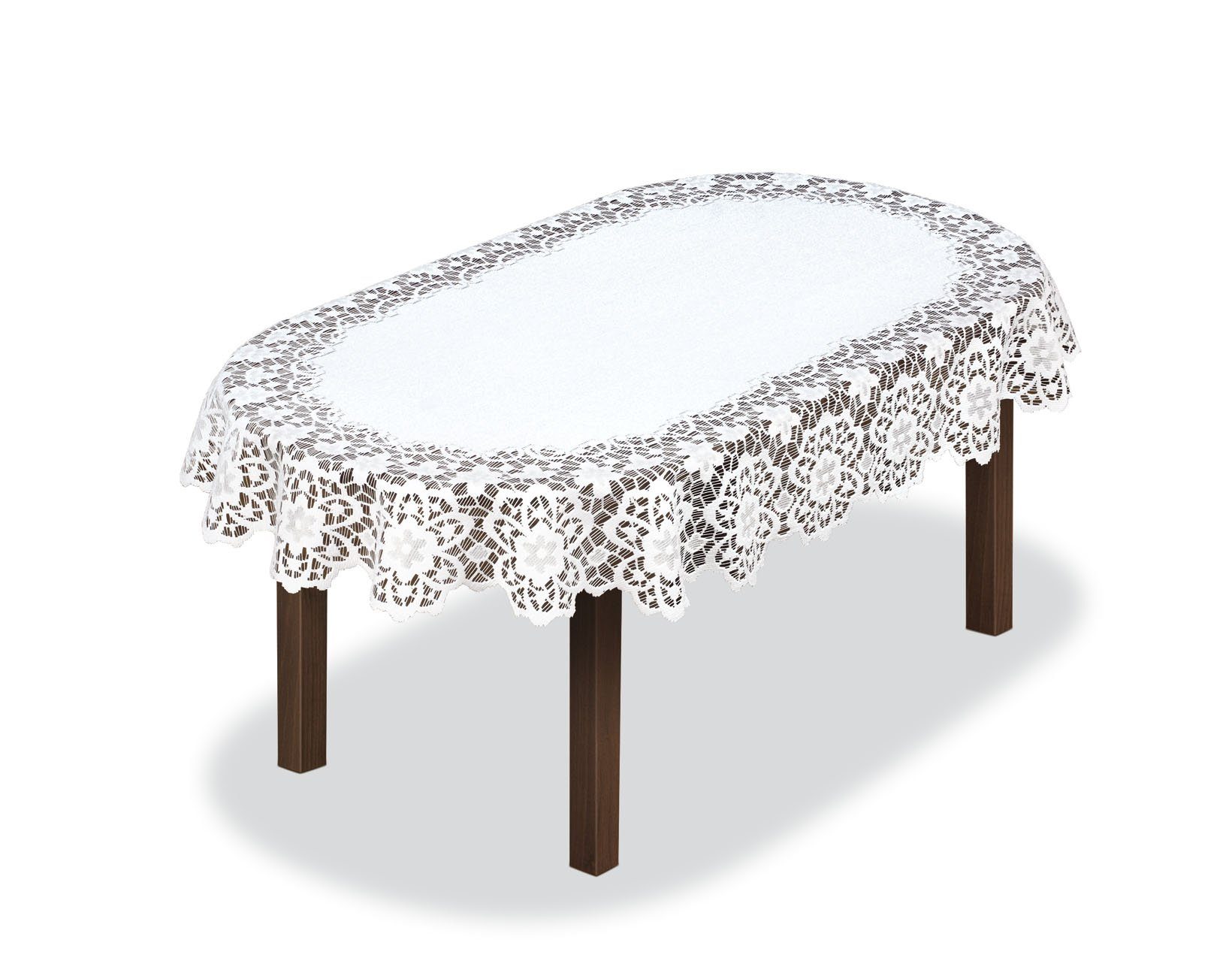 HAFT Tischdecke Oval 100x150 cm Weiß günstig online kaufen