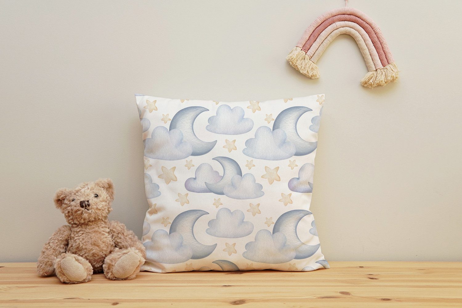 queence Dekokissen Sternenhimmel, Kissenhülle mit HD Premium Druck, geruchsneutral, 40x40cm